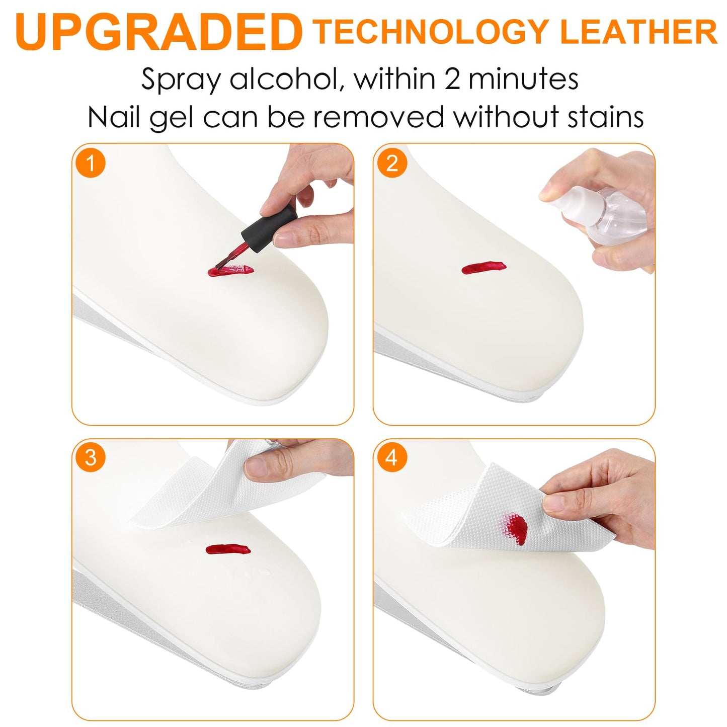 AONOLOVO Arm Rest for Nails Tech — 10-degree Inclined U-Shaped Nail Hand Rest with Aluminum Alloy Holder, Non-slip