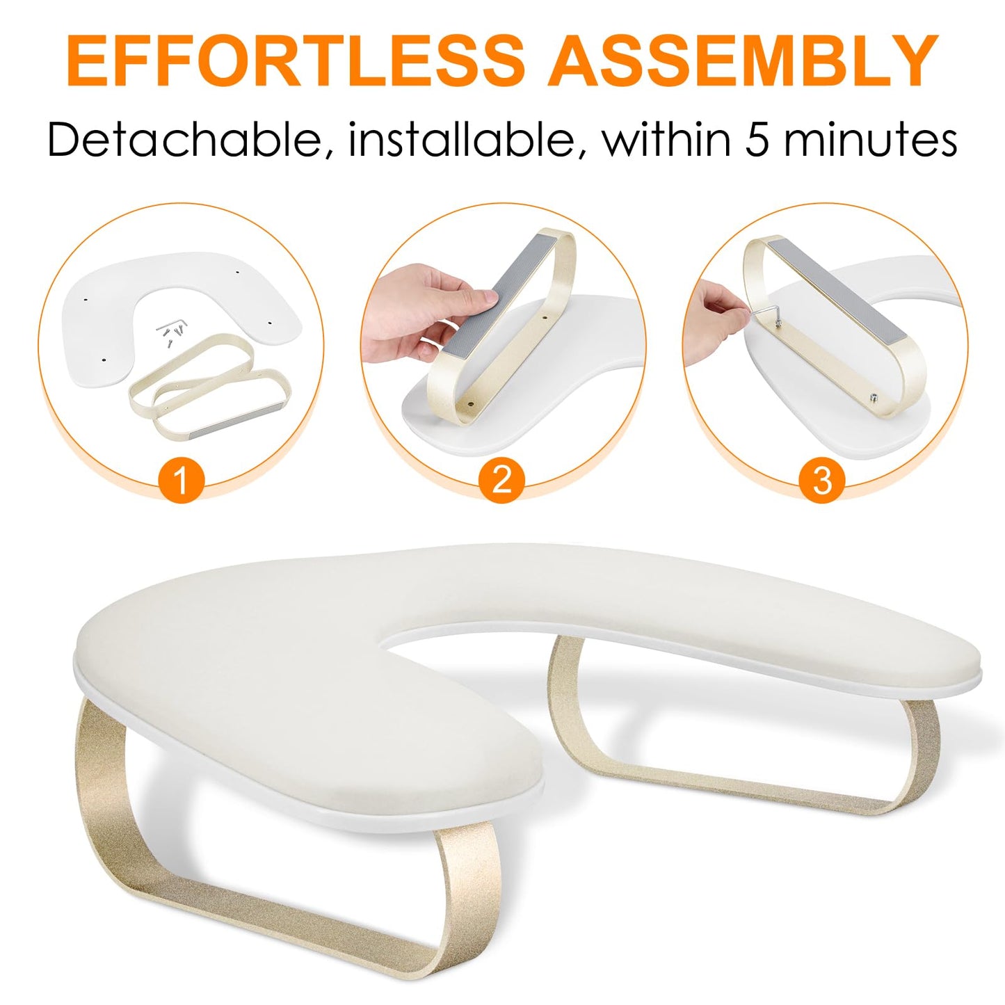 AONOLOVO Arm Rest for Nails – 10° U-Shaped Stand with Aluminum Alloy Holder