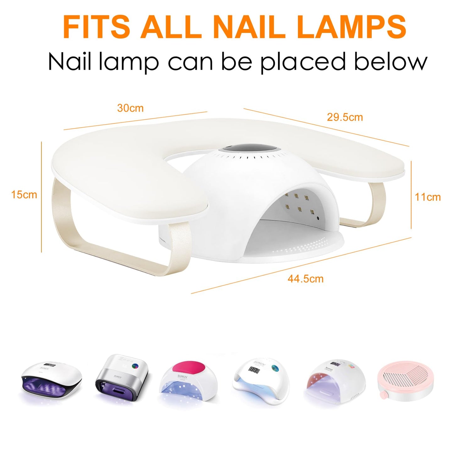 AONOLOVO Arm Rest for Nails – 10° U-Shaped Stand with Aluminum Alloy Holder