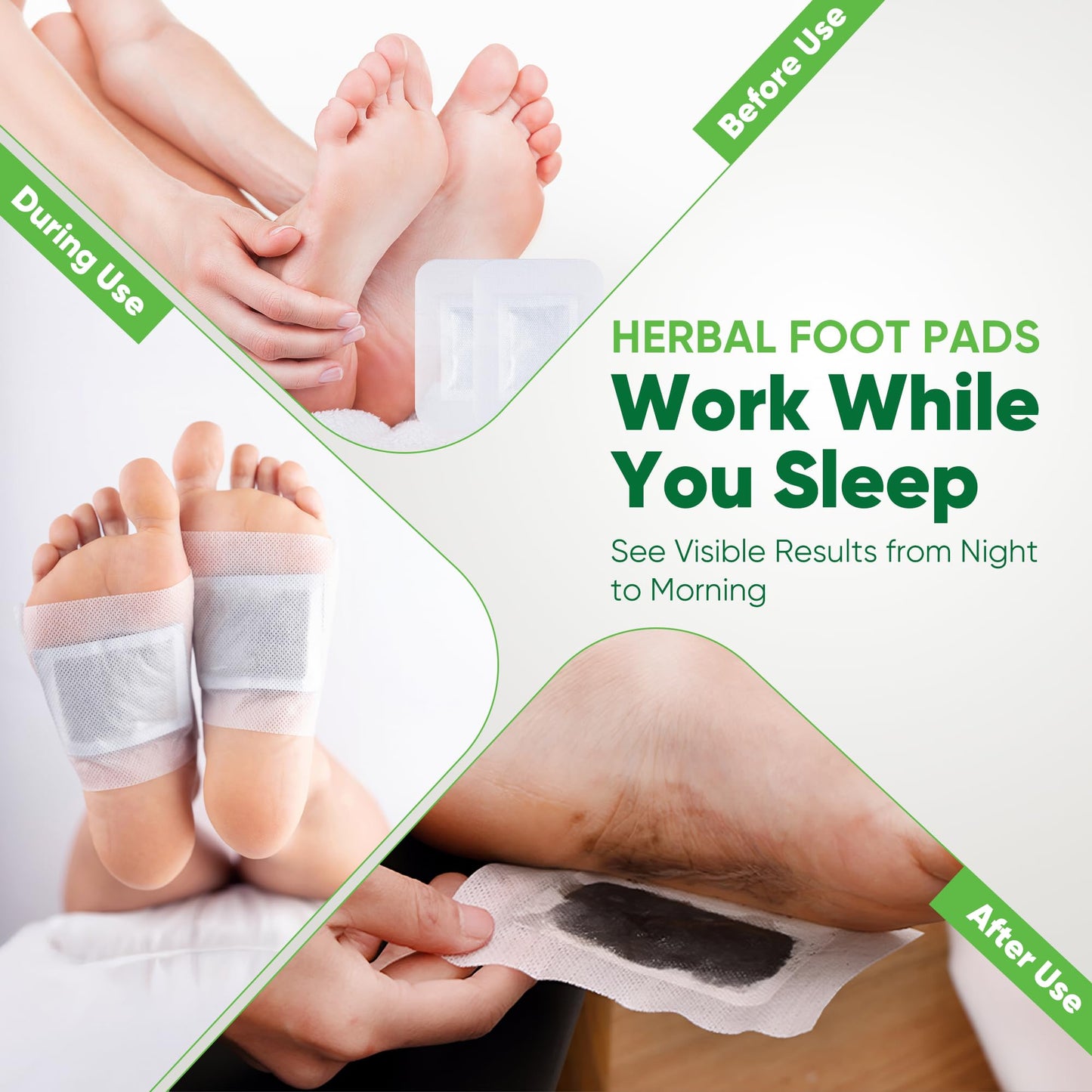 AOSORW Natural Cleansing Foot Pads – Soothing Nightly Foot Care for Relaxation and Refreshment