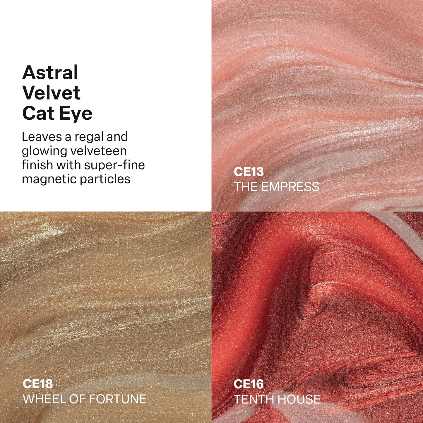 APRÉS Astral Gel Color Set: 3-Color HEMA-Free Salon Gel Polish Trio (Astral Velvet Cat Eye, Set 6)