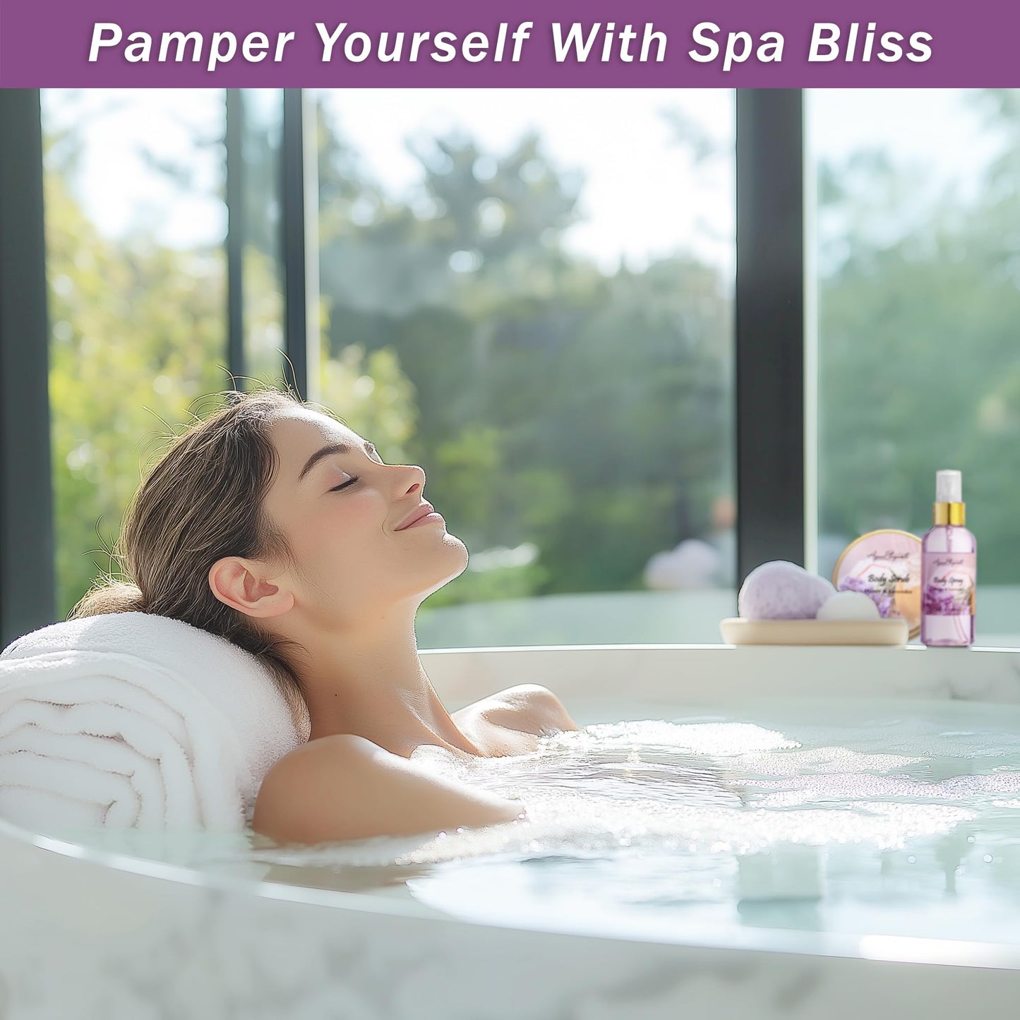 Aqua Elegante Spa Baskets for Women: Luxury Honey & Lavender Bath Set