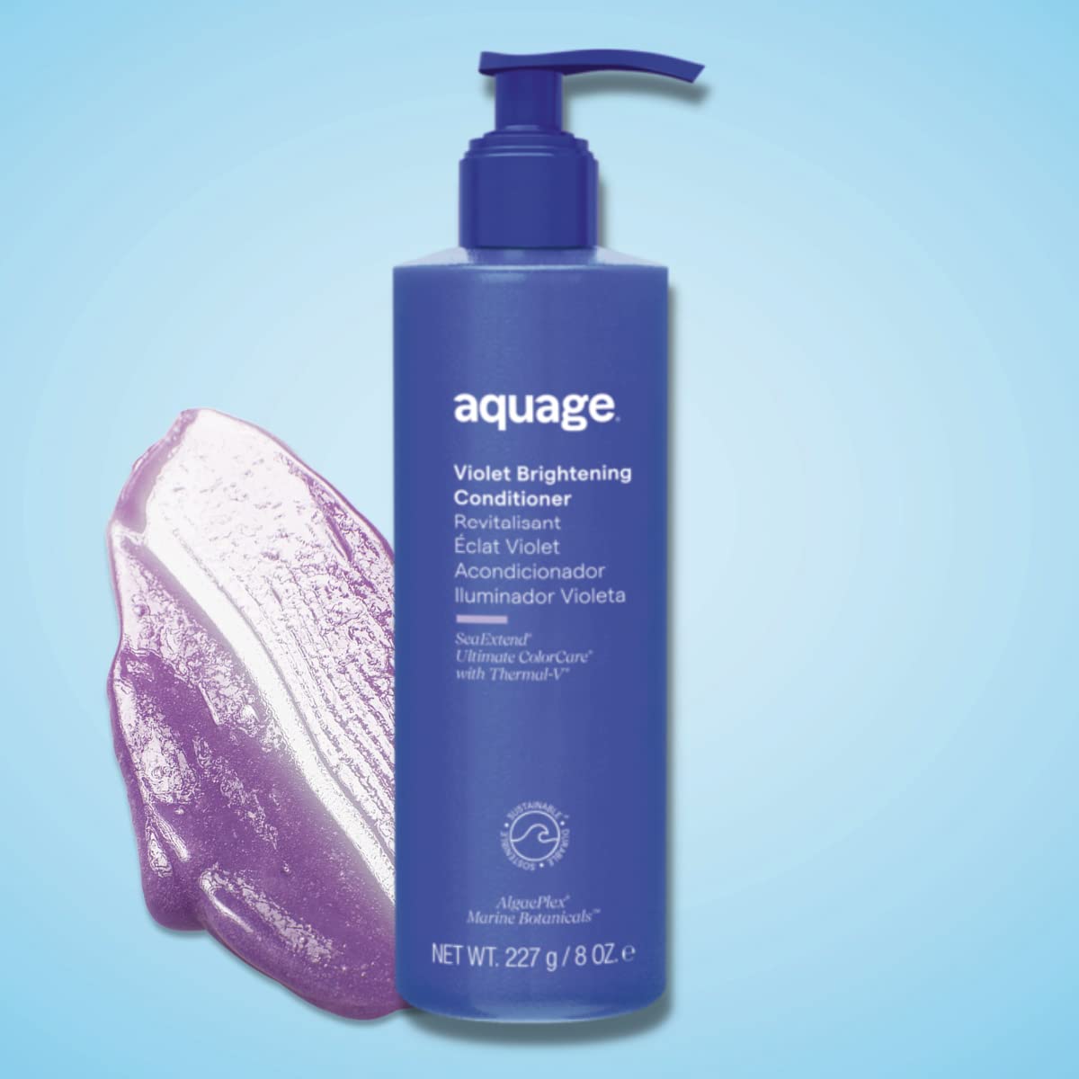 Aquage Violet Brightening Conditioner – 8 oz | Nourishes Hair, Brightens Blond Shine