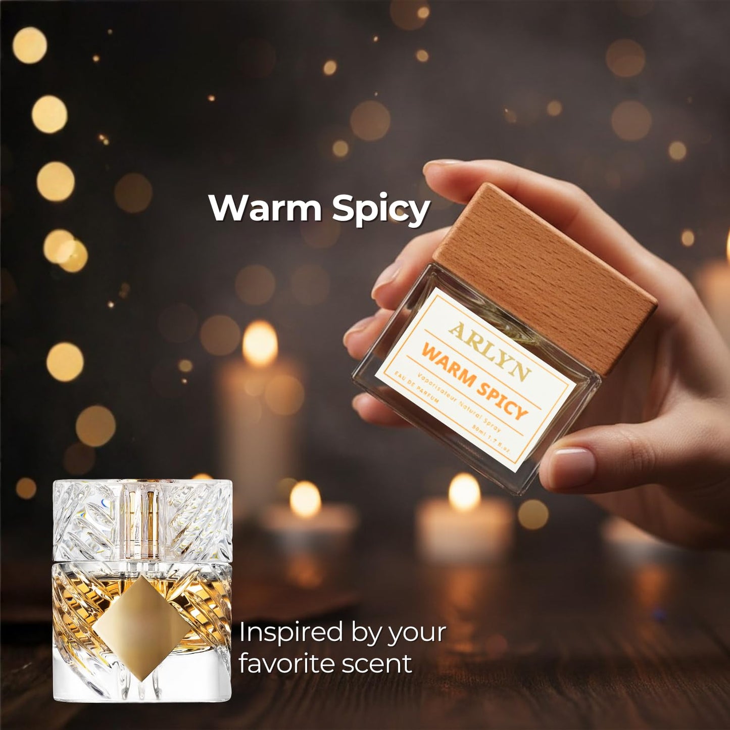 ARLYN Warm Spicy Eau de Parfum – Unisex, Vegan, Long-Lasting, Cognac Vanilla Cinnamon 50ml