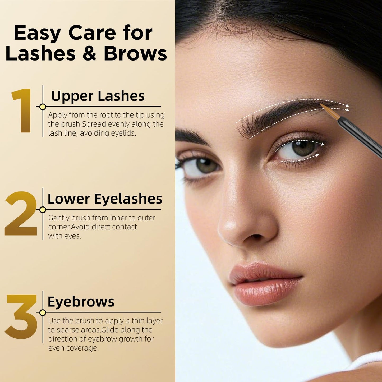 ASAMO Pure Gold Eyelash & Eyebrow Growth Serum – 15 Plant Extracts