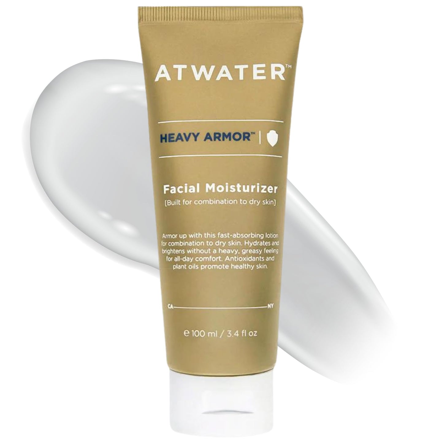 ATWATER Heavy Armor Men's Facial Moisturizer | Intensive Hydration & Anti-Aging Formula with Niacinamide & Shea Butter – 3.4 oz