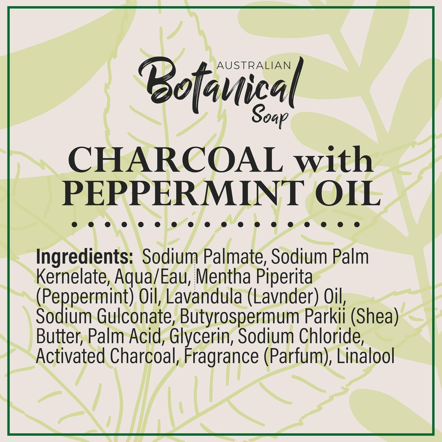 Australian Botanical African Black Soap with Activated Charcoal and Peppermint Oil – 6.6 oz, Pack of 8