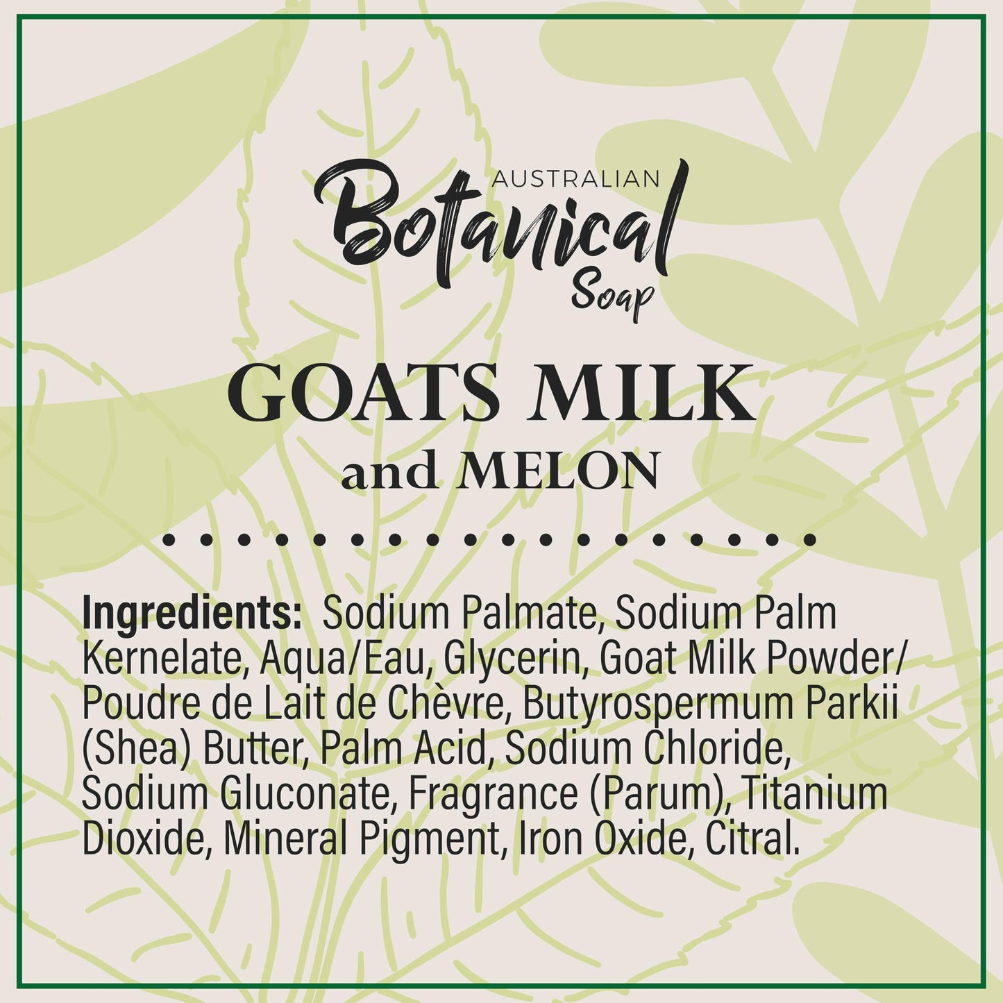 Australian Botanical Soap Goat Milk Melon Bars – 6.6 oz Pack of 8