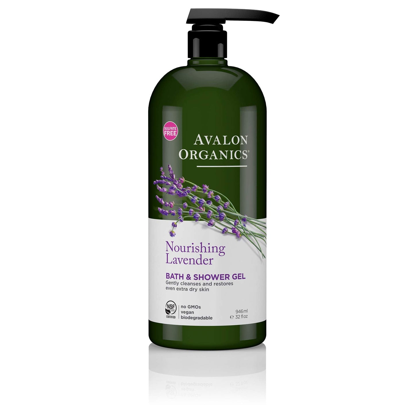 Avalon Organics Lavender Bath & Shower Gel, 32 oz – Organic Lavender Cleanse