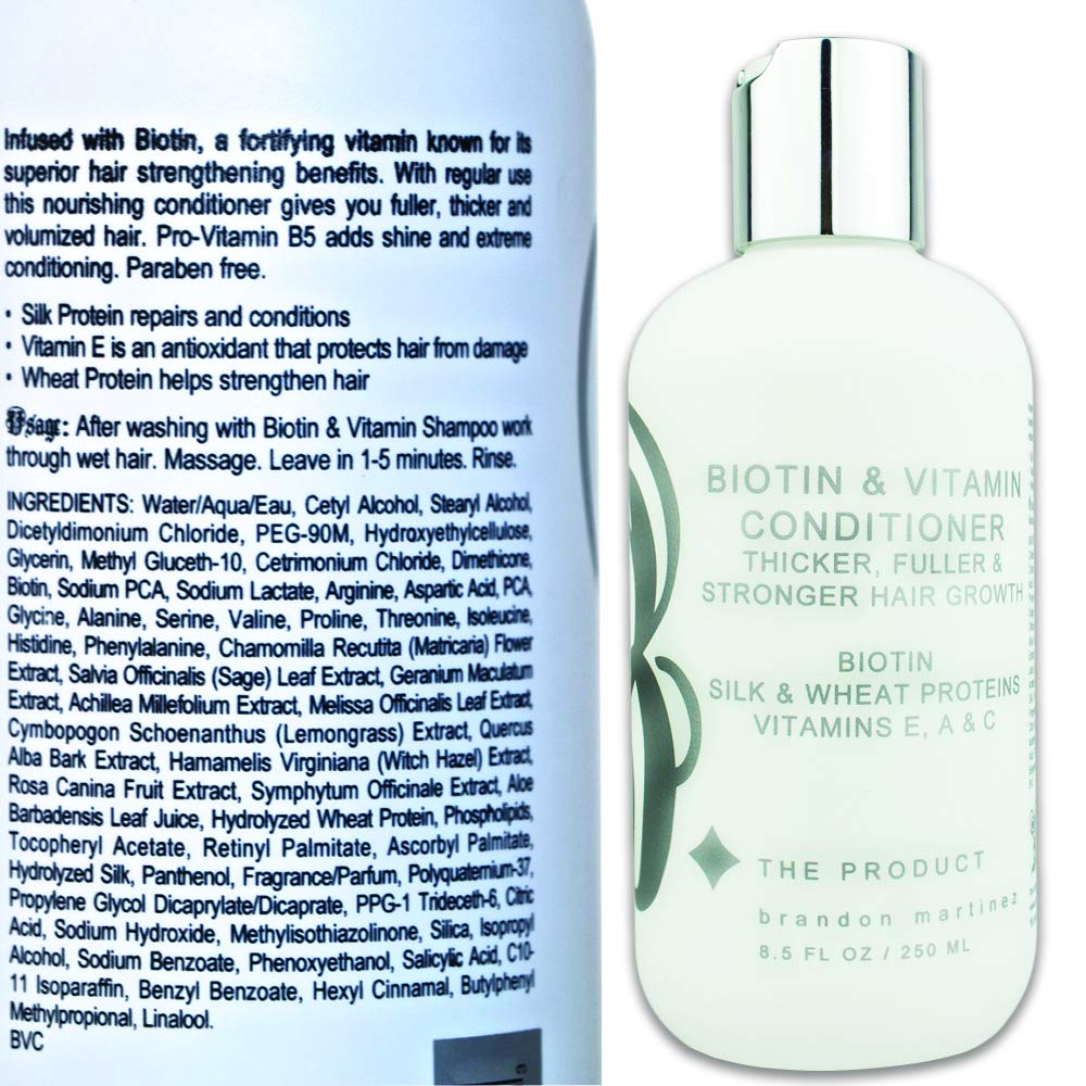 Biotin Hair Conditioner for Thinning Hair – Moisturizing Aloe Vera & Cucumber | B THE PRODUCT 8.5oz