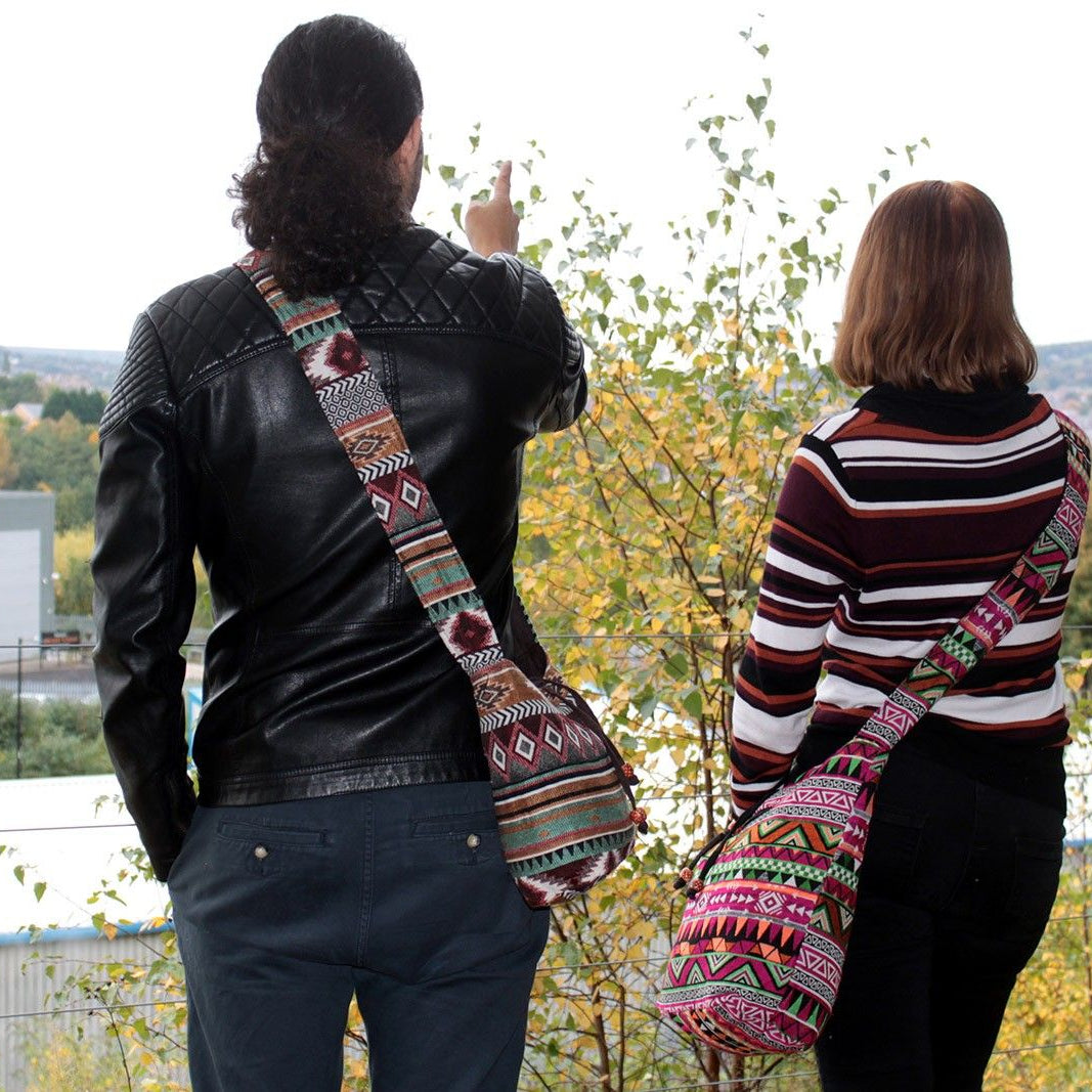 Jacquard Bag - Pink Student Bag