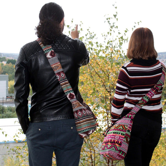 Jacquard Bag - Pink Student Bag