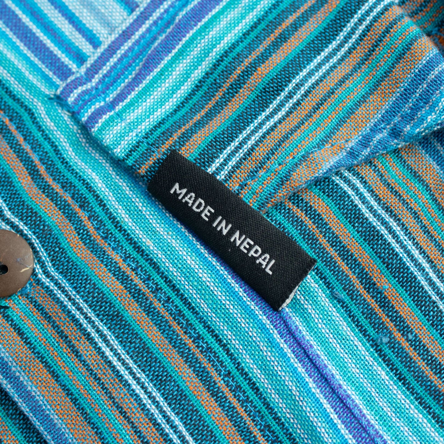Nomad Sari Grandad Shirt - Turquoise - XL