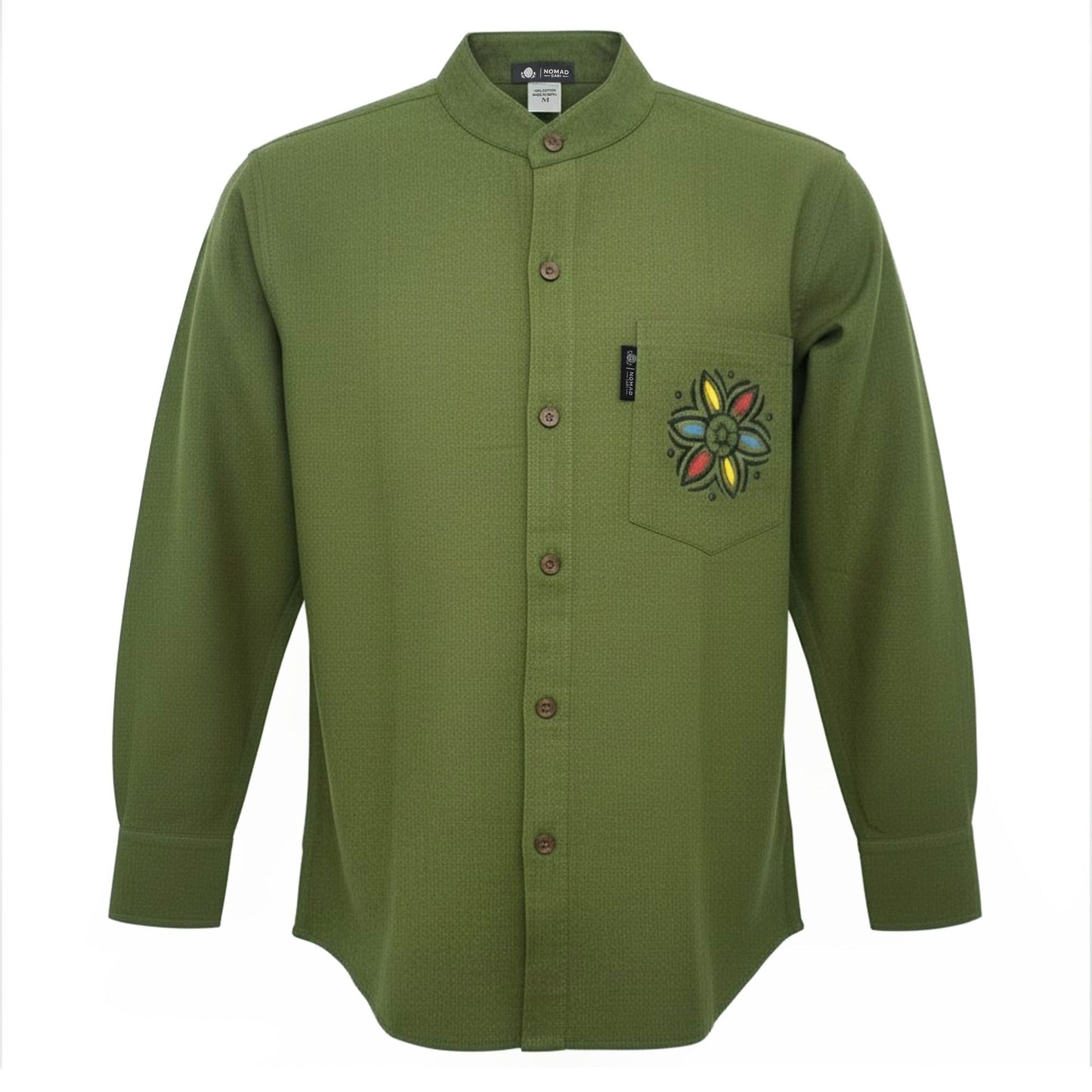 Nomad Sari Kathmandu Shirt - Forest Green - XL