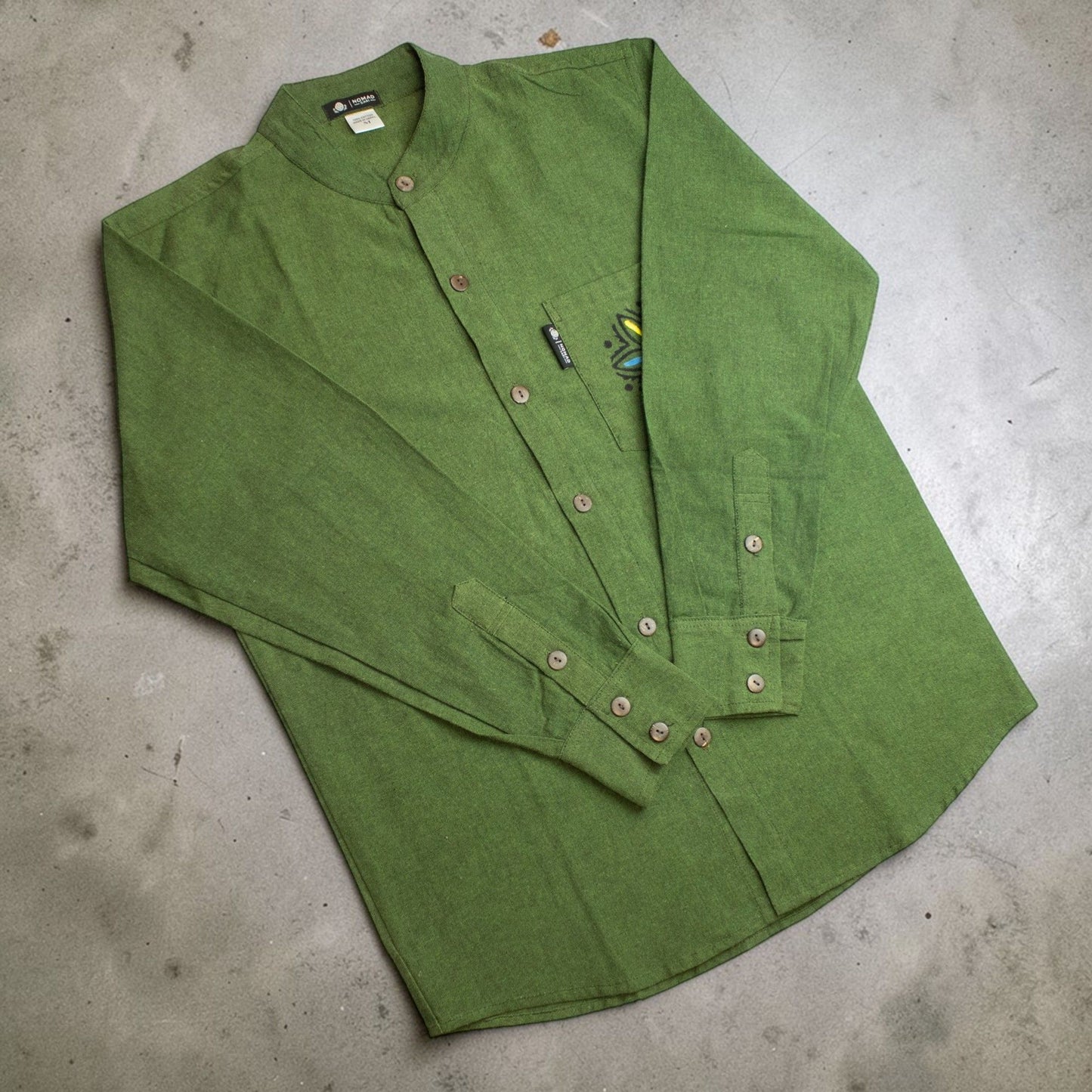 Nomad Sari Kathmandu Shirt - Forest Green - XL