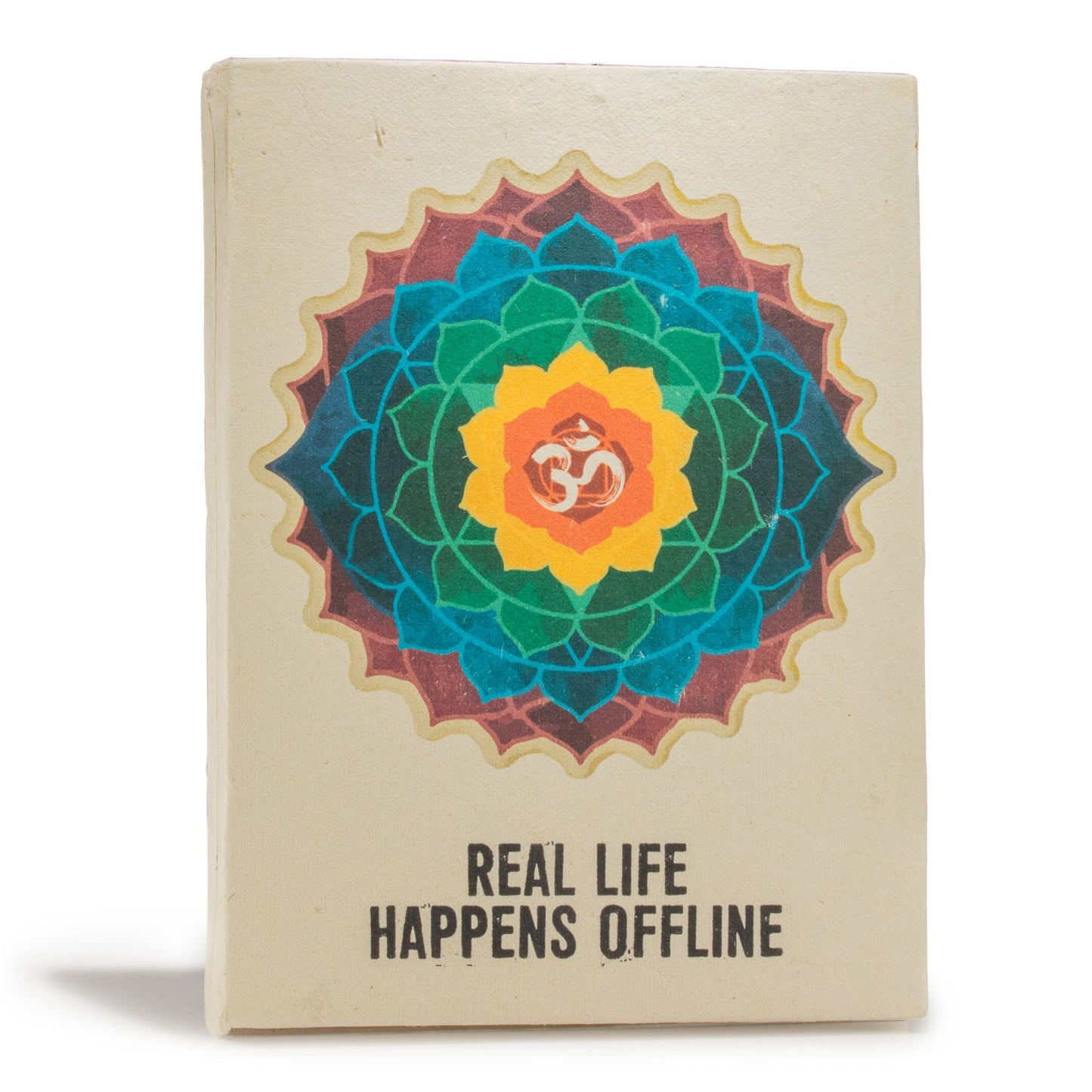 Lokta Inspiration Notebook – Real Life – Large (21x15cm) – 45 Leaves – Includes Bookmark