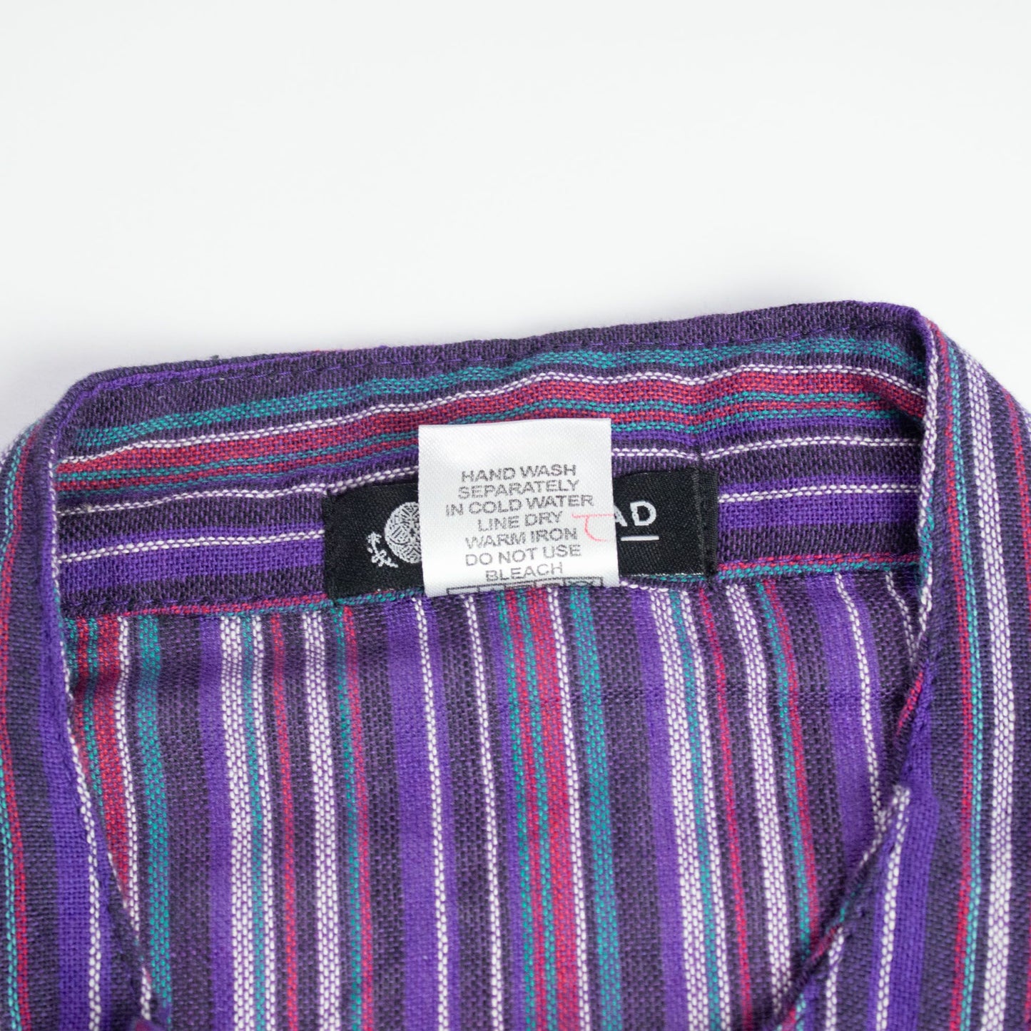 Nomad Sari Grandad Shirt - Black Purple - Medium