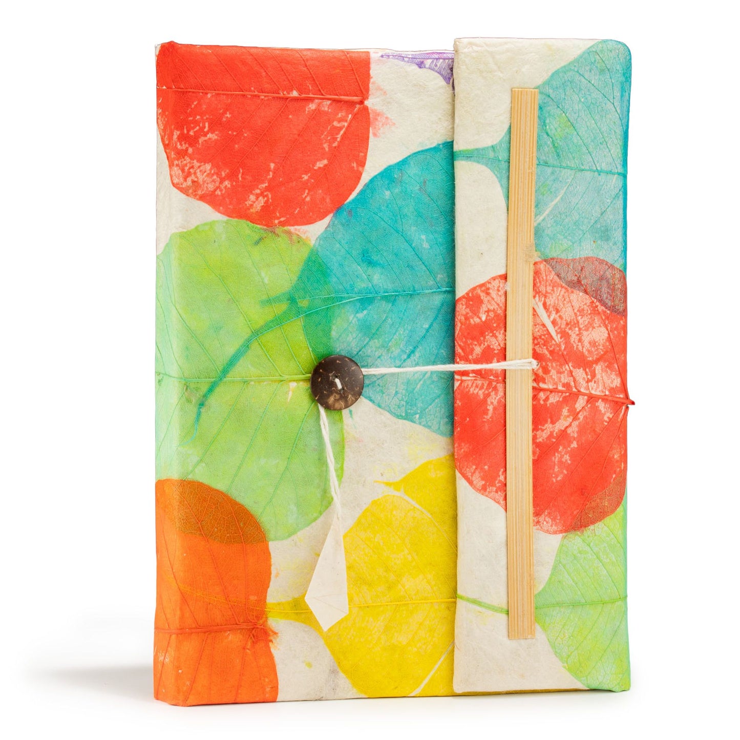 Lokta Colourful Leafs Notebook – Large (21x15cm) – 45 Leaves