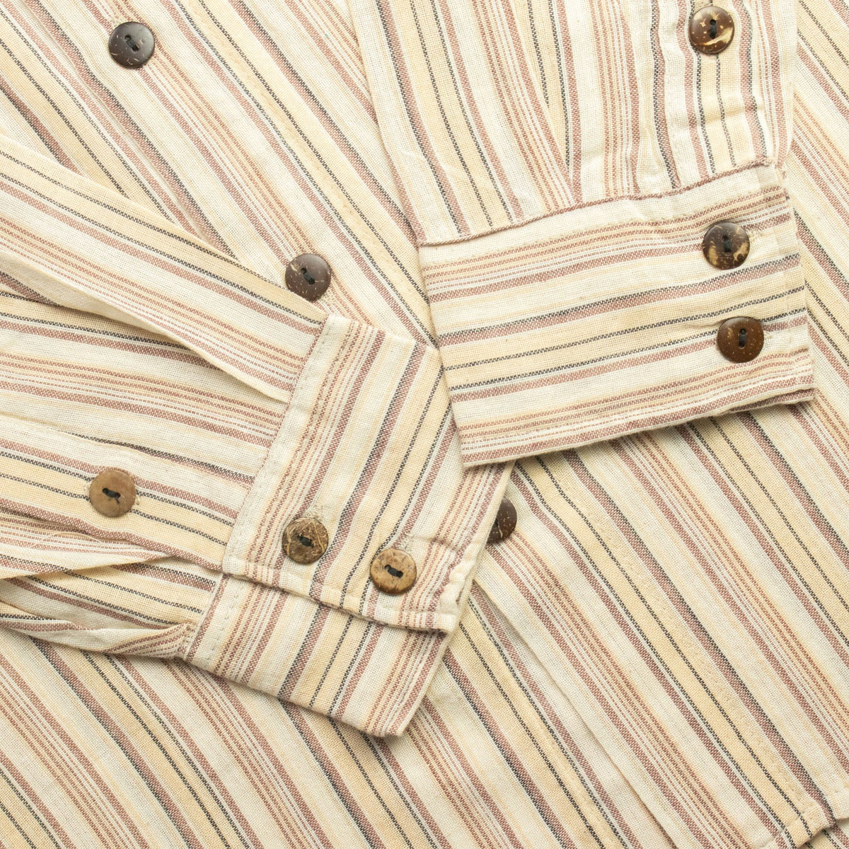 Nomad Sari Grandad Shirt - Brown Beige - Large