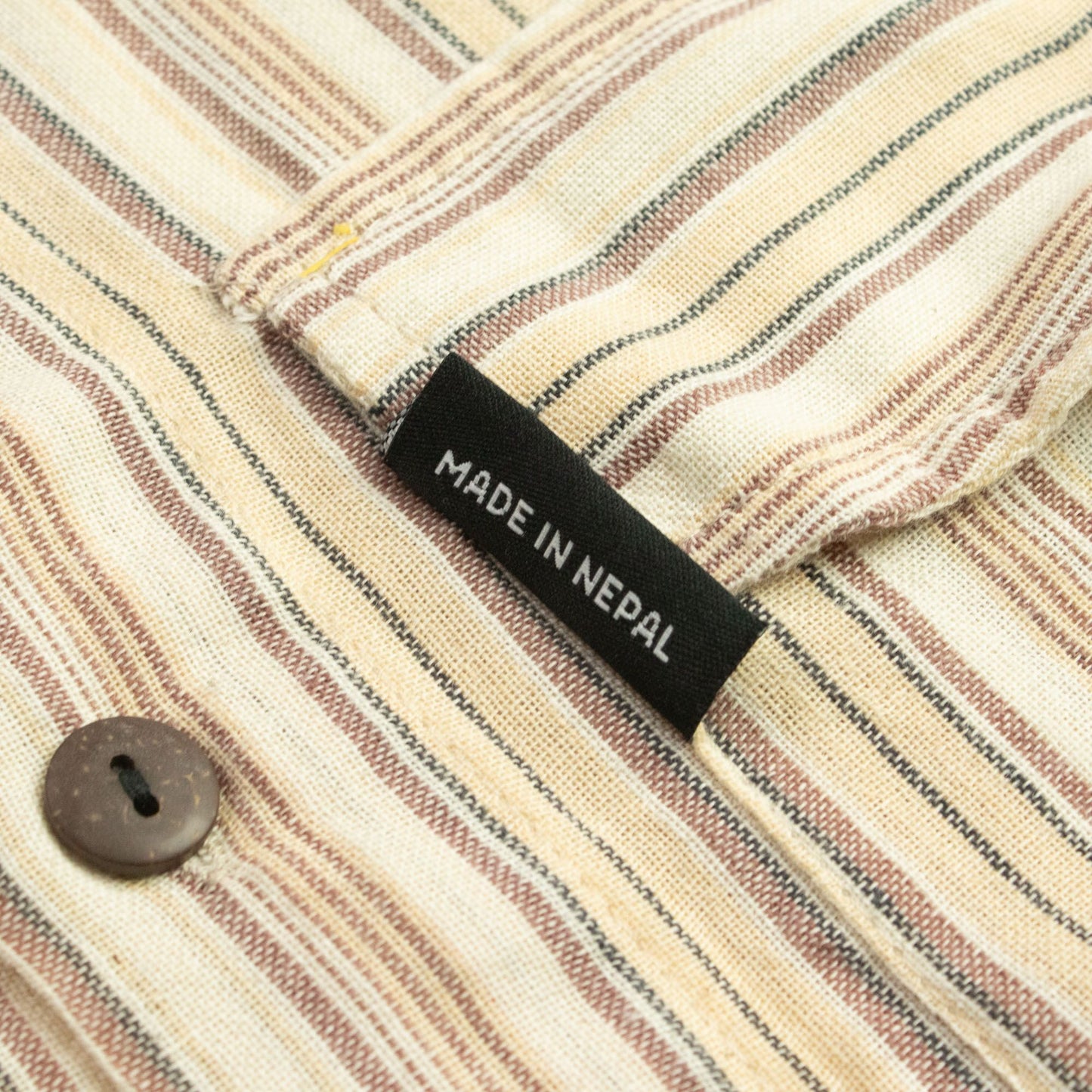 Nomad Sari Grandad Shirt - Brown Beige - Large