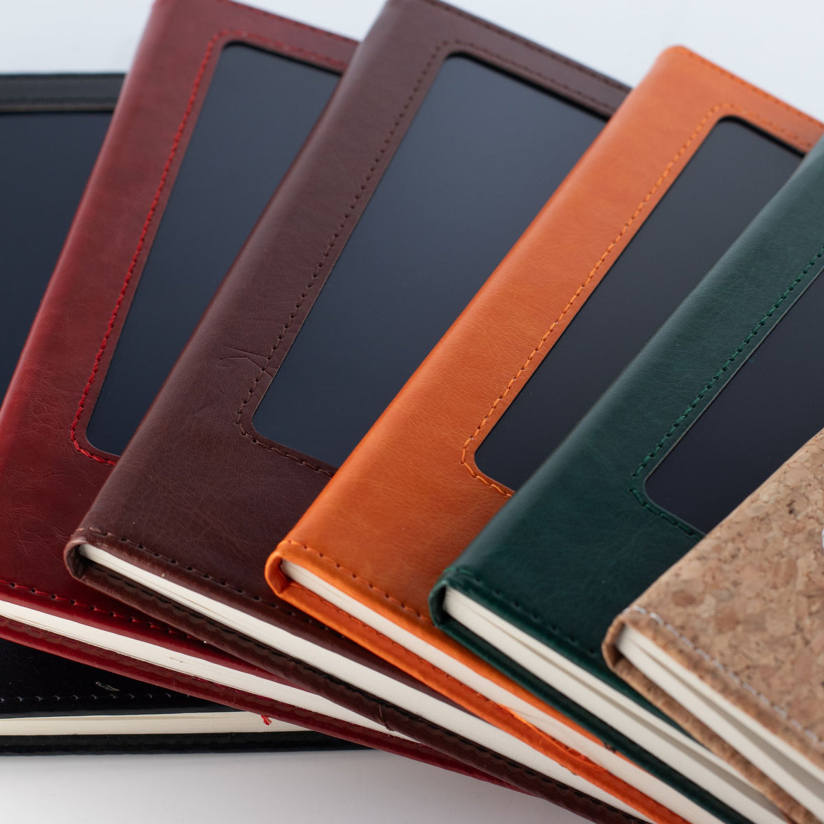A5 Intention Note Book - LCD Wipe Screen - Brown Leather Effect - 160 Pages