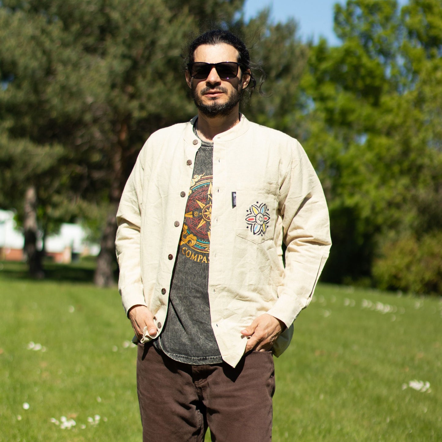 Nomad Sari Kathmandu Shirt - Stone - XXL