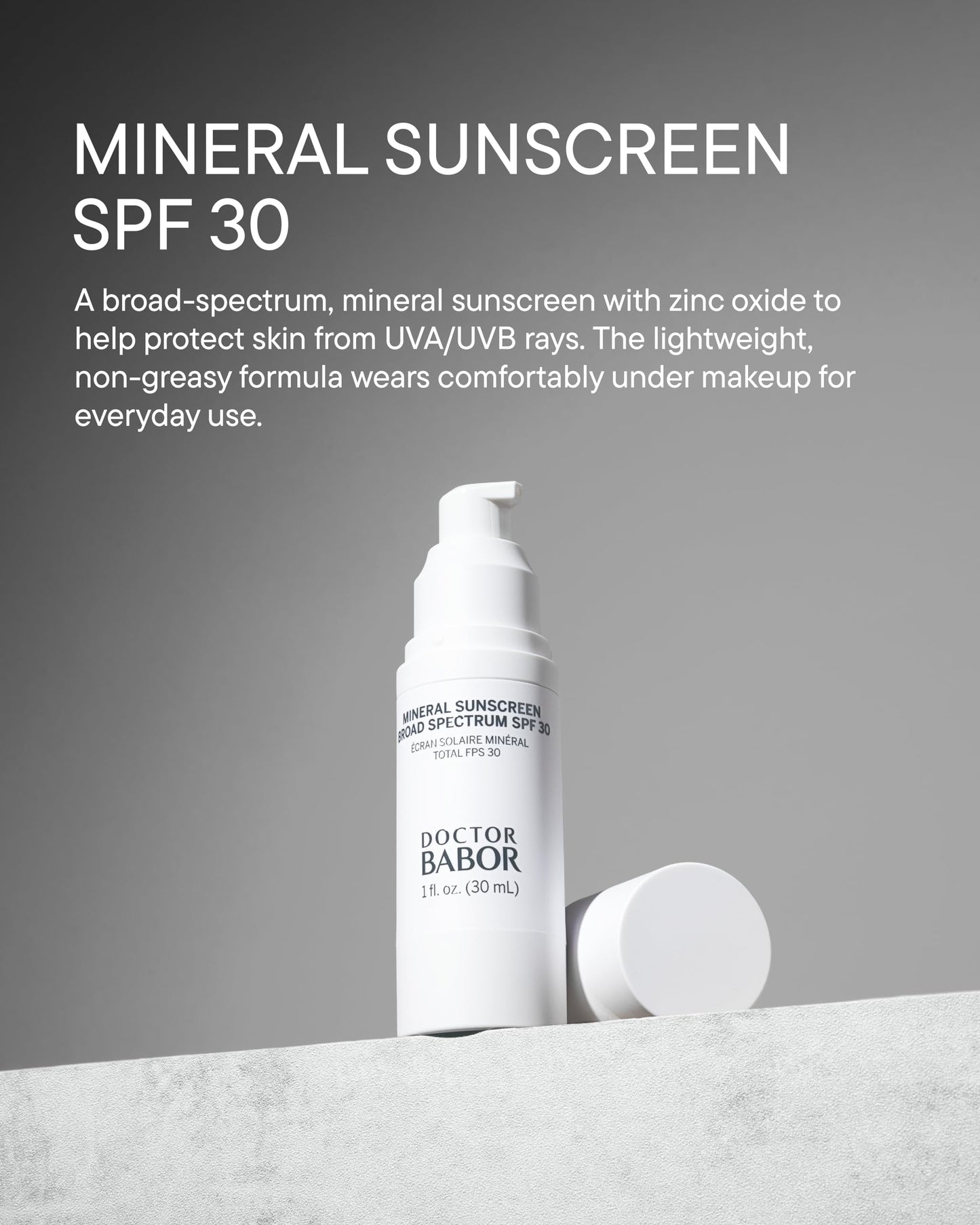 BABOR Doctor Protect RX Mineral Face Sunscreen SPF 30 – Sheer, No White Cast
