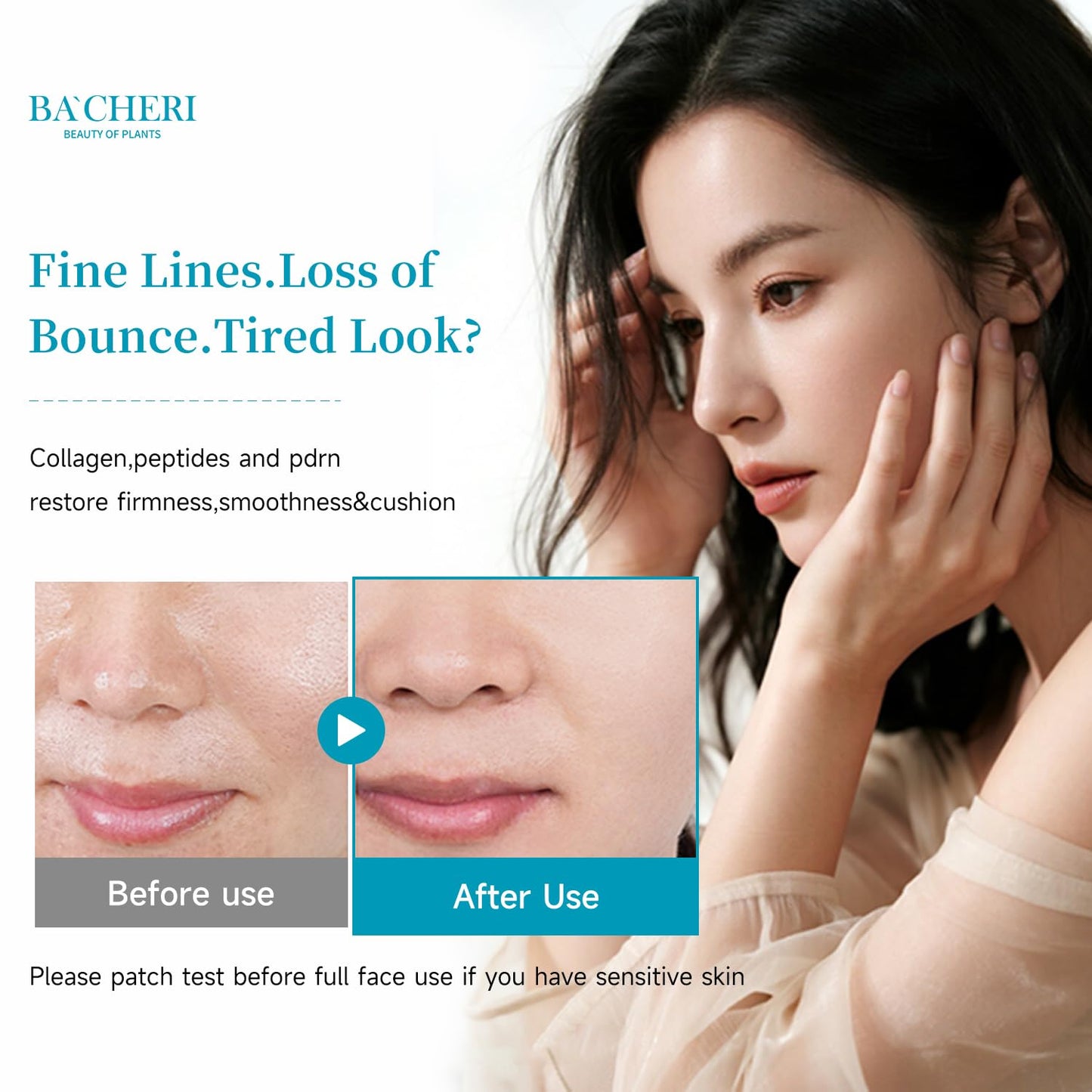 BACHERI Collagen Peptide Anti-Aging Serum with PDRN – Triple Collagen Ampoule Set