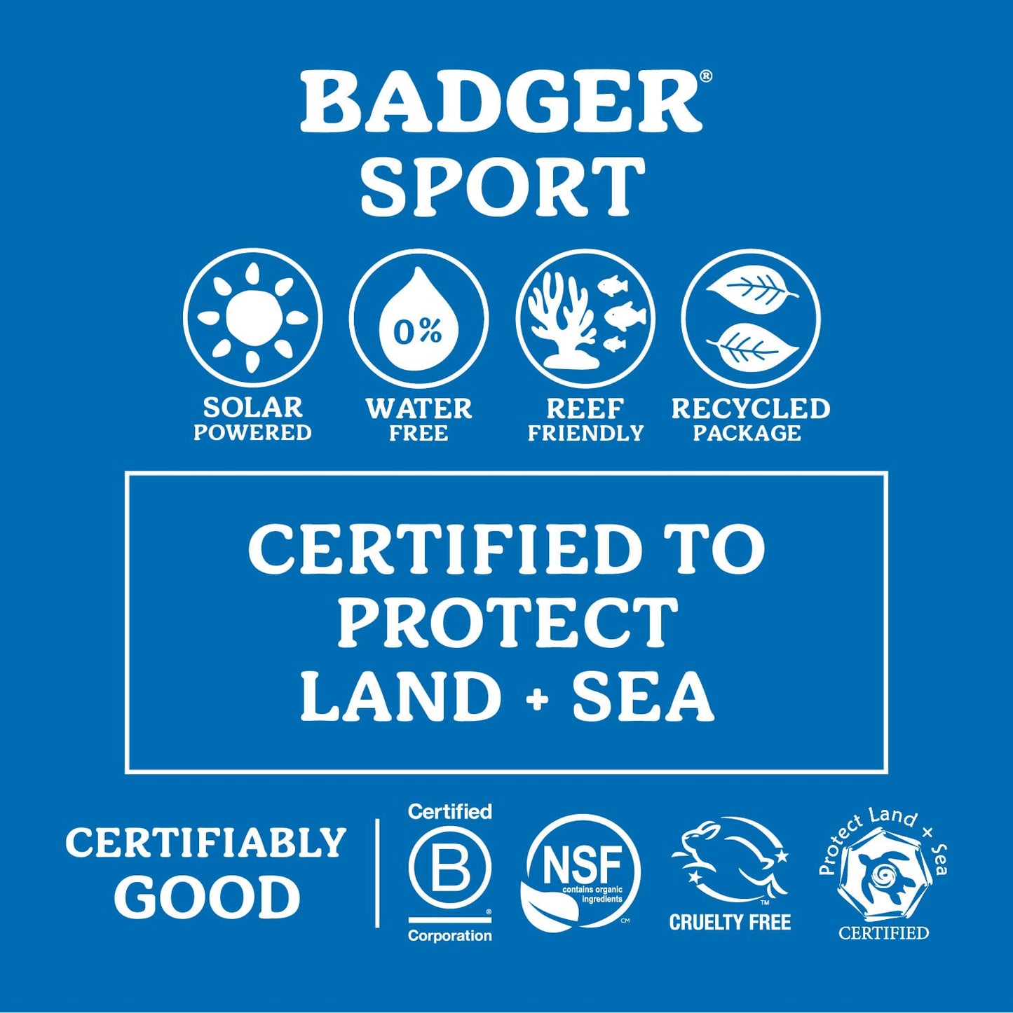 Badger Reef Safe Sport Mineral Sunscreen SPF 40 – Unscented, 2-Pack, 98% Organic, Reef-Approved for Hawaii & Mexico