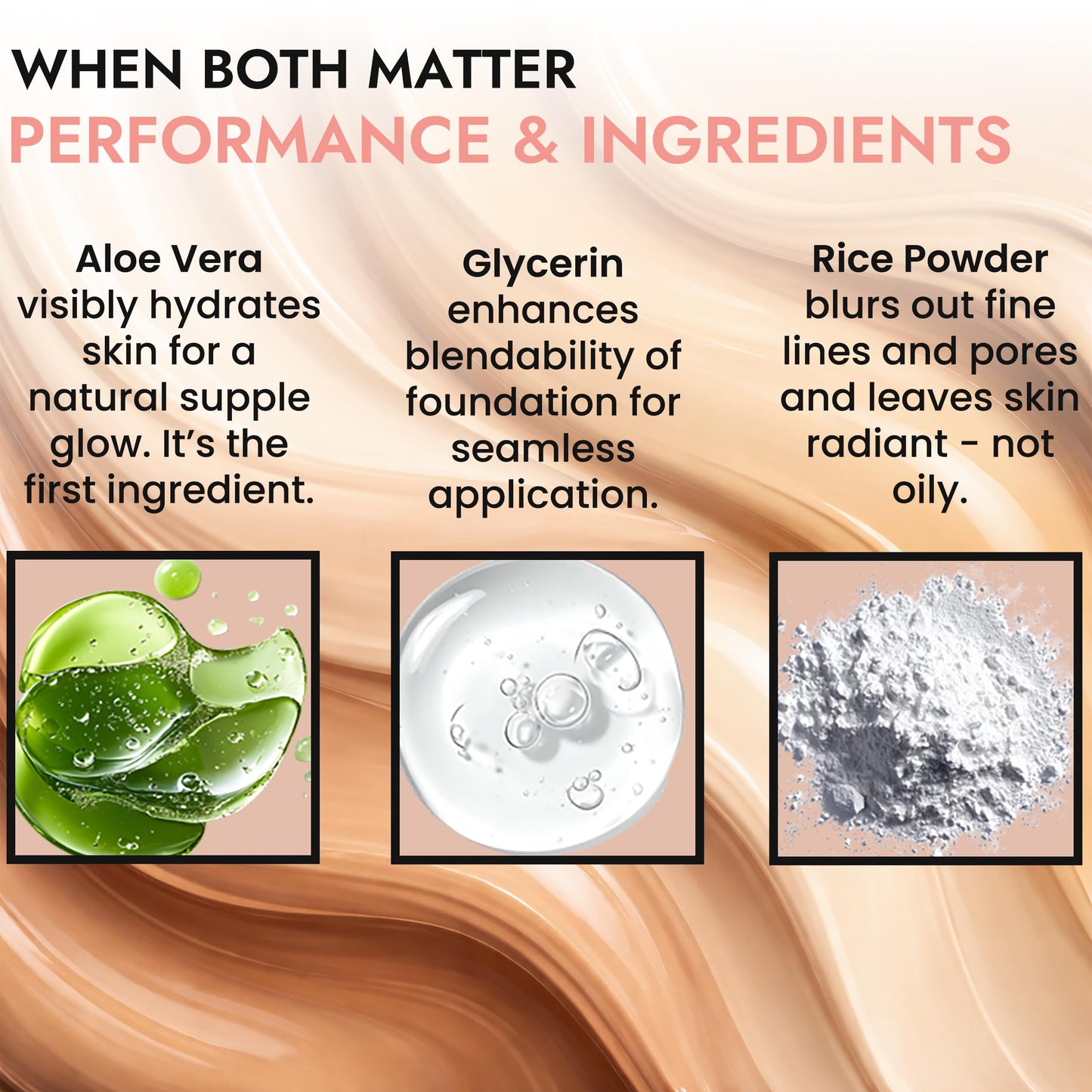 BaeBlu Organic Aloe-Based LUX Foundation - Vegan, Gluten-Free, Made in USA (Nutmeg)