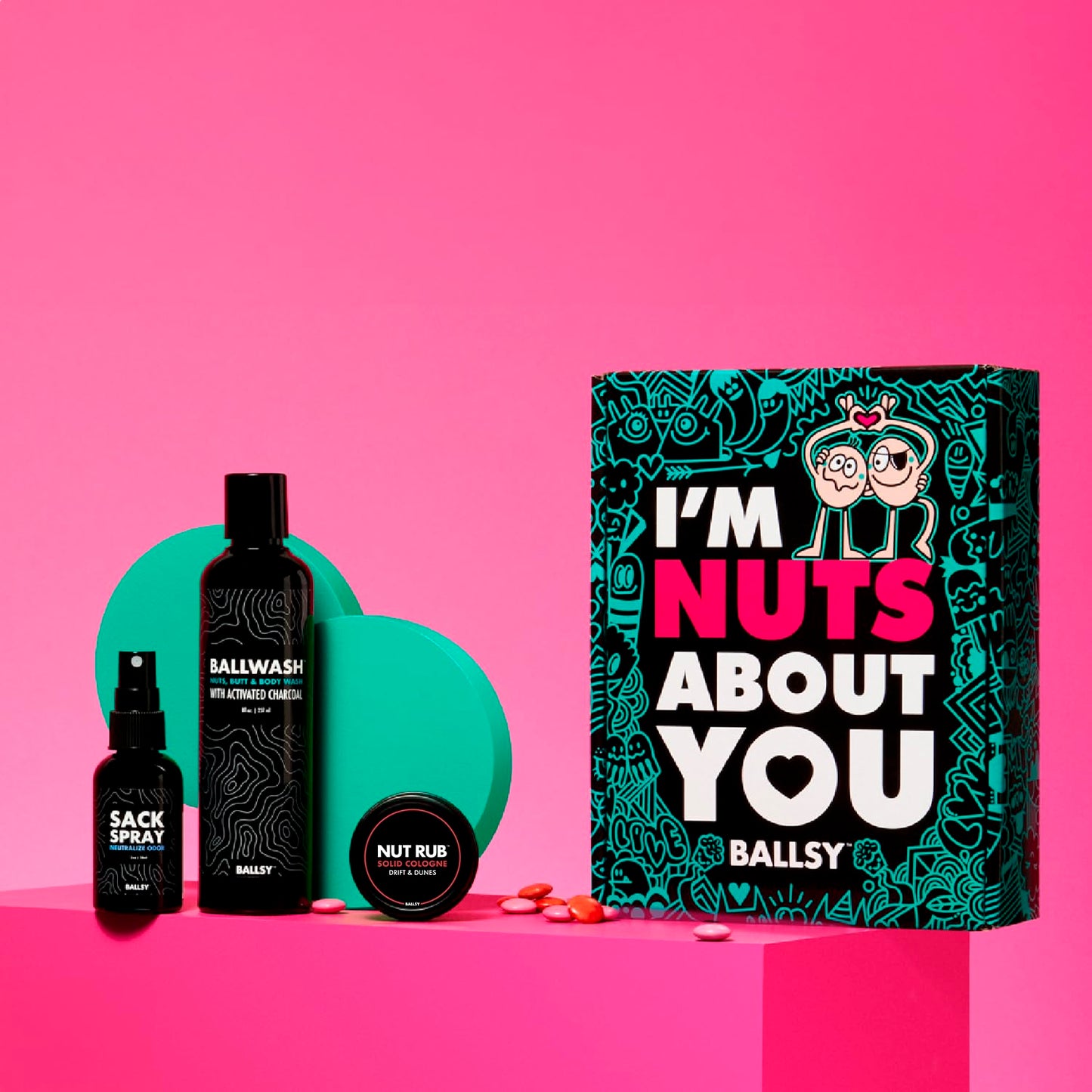 Ballsy Nuts About You Sack Pack – Fresh Ballwash, Sack Spray & NutRub | Drift & Dunes