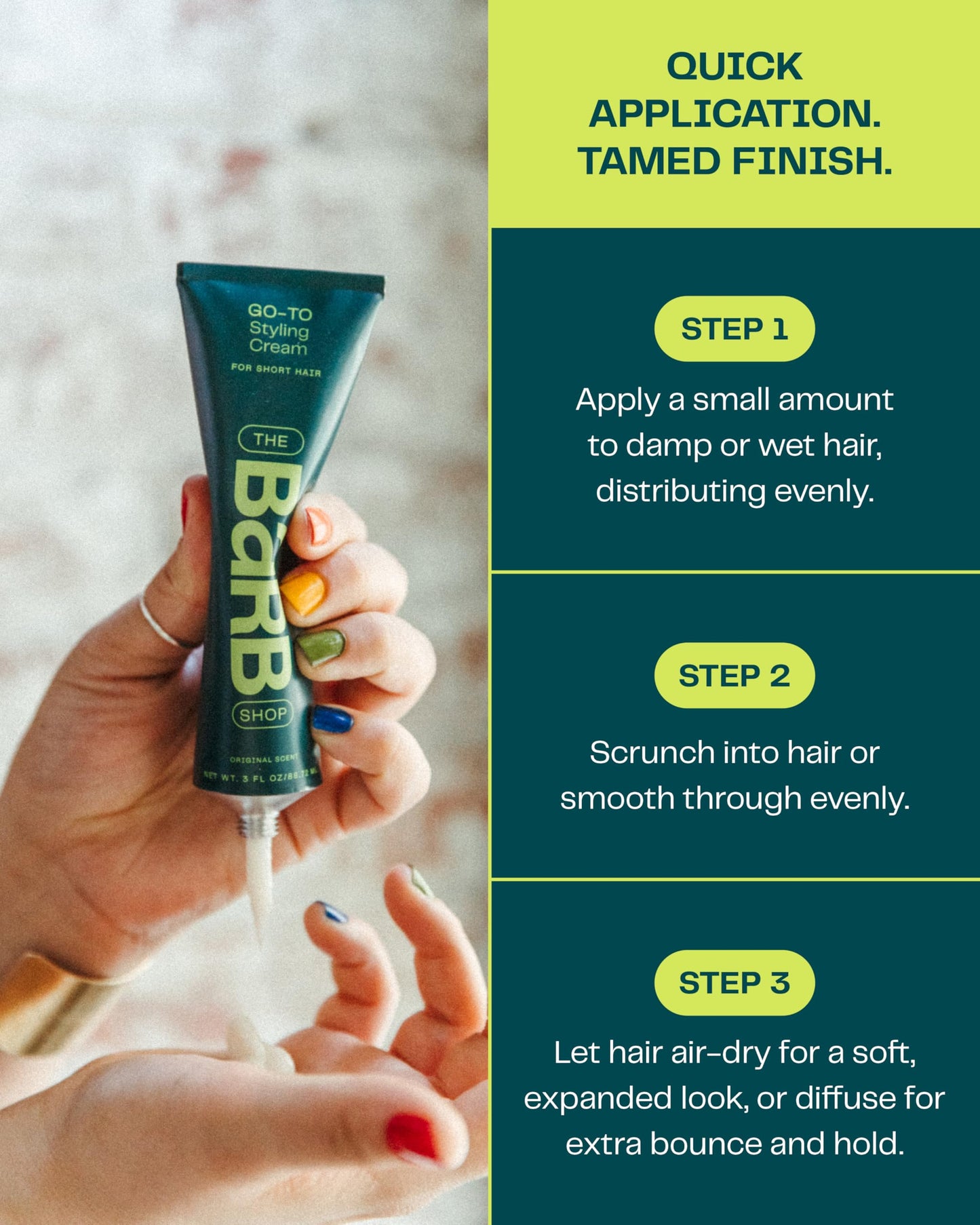Barb Styling Cream | The Barb Shop – Soft Hold, Curl Definition, Frizz Control (3 fl oz)