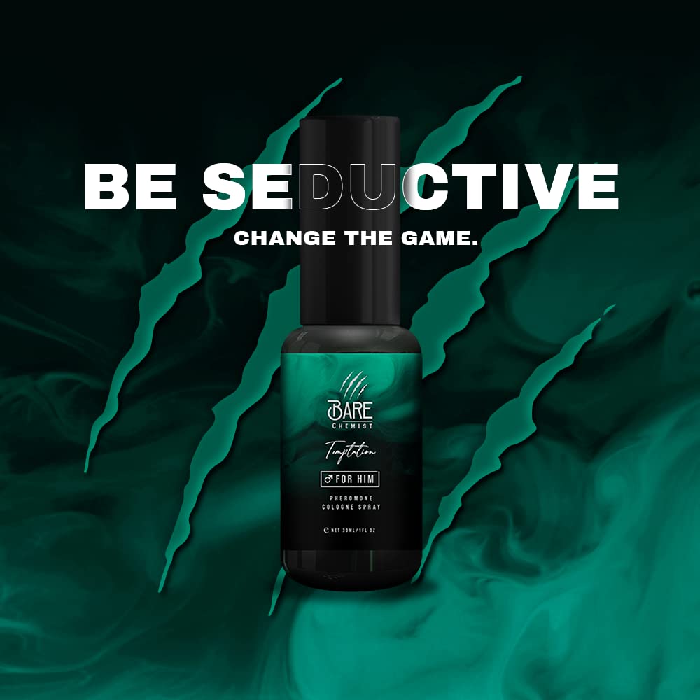 Bare Chemist Temptation Pheromone Cologne for Men - Extra Strong Formula