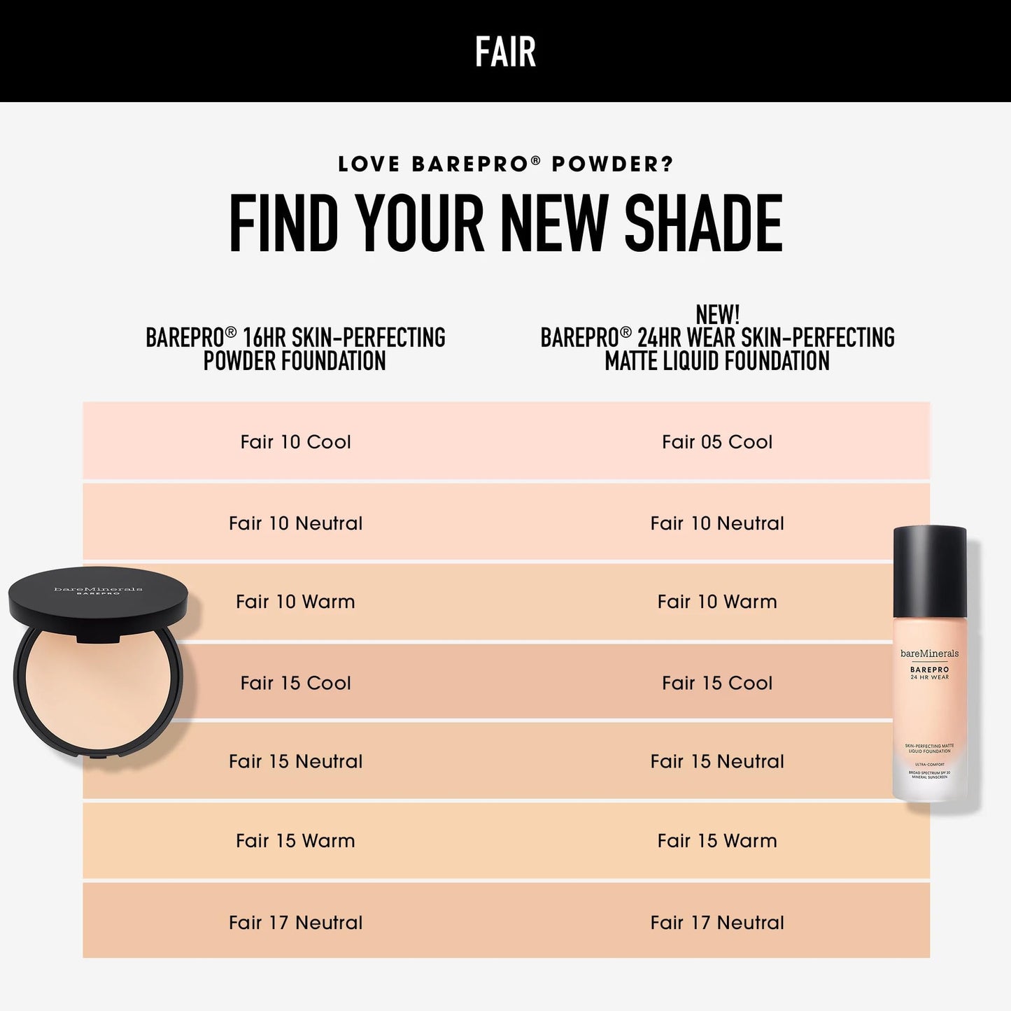 bareMinerals Barepro 24HR Wear Matte Foundation SPF 20 | Full Coverage, Oil-Free, Vegan