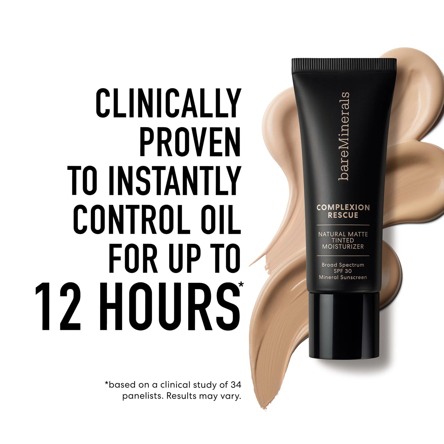 bareMinerals Complexion Rescue Natural Matte Tinted Moisturizer SPF 30 – Vanilla 02 (Vegan, Cruelty-Free)