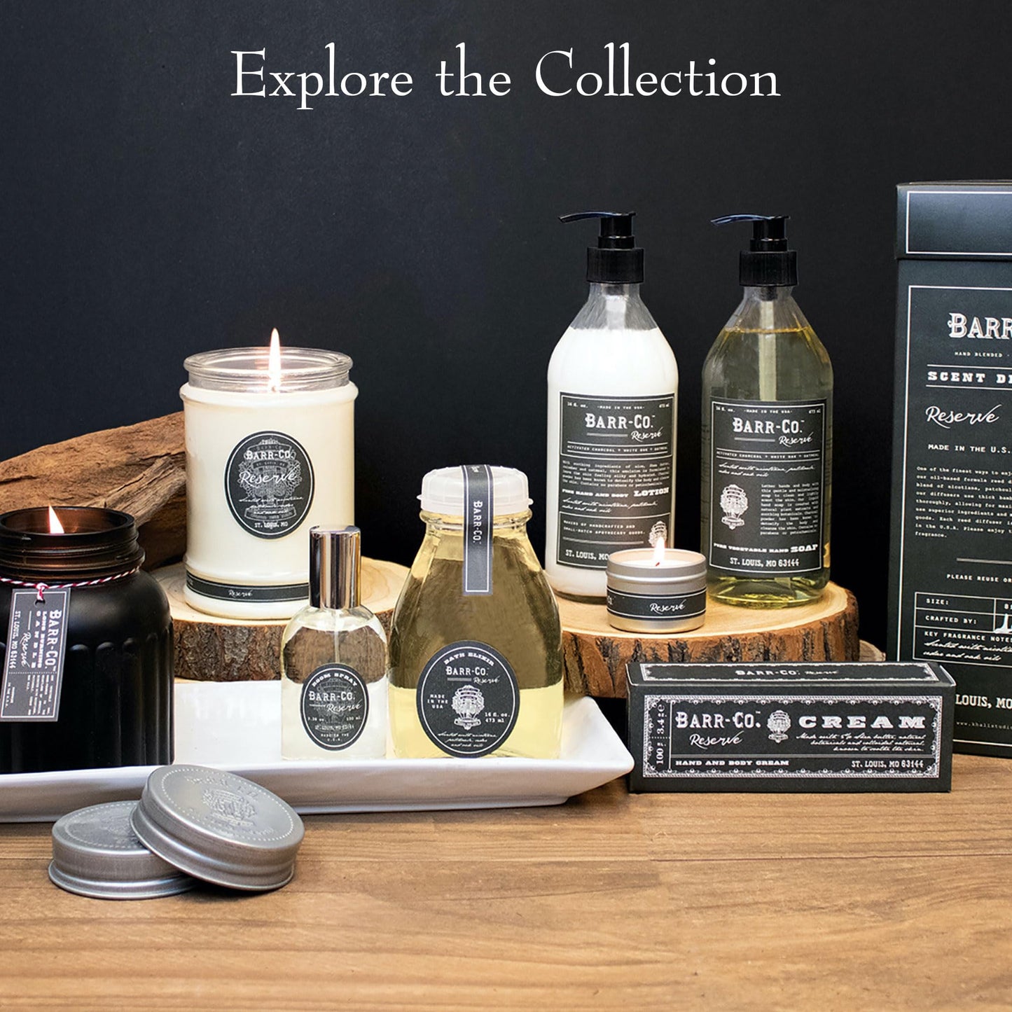 Barr-Co Reserve Bubble Bath Elixir – Woody & Earthy Bath Soap, Natural Bath Soak 16 fl oz