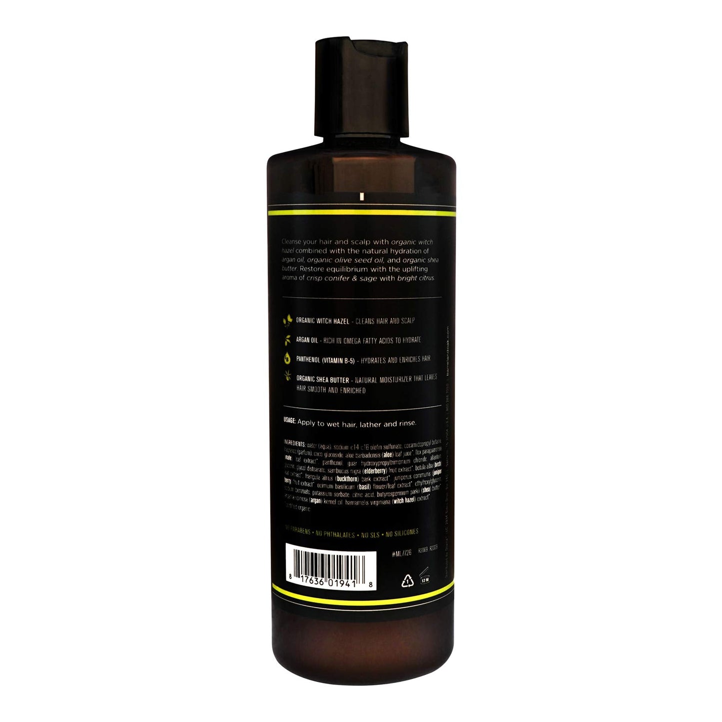 Barrel & Oak 2-in-1 Hair & Scalp Cleanser with Mountain Sage – 16 oz (Vegan)