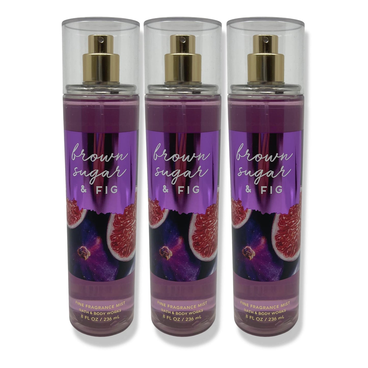 Bath & Body Works Brown Sugar & Fig Fine Fragrance Mist 8oz – 3-Pack