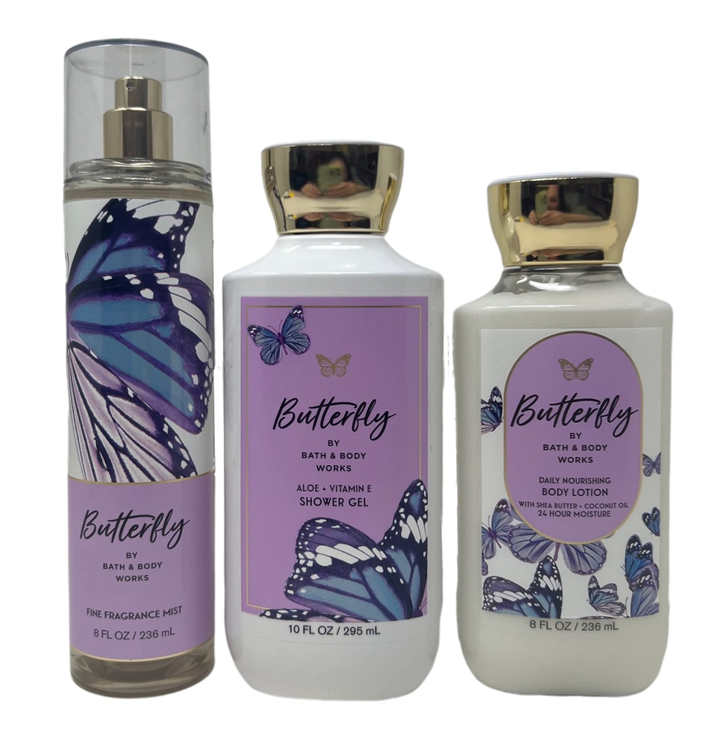 Bath & Body Works Butterfly Trio: Shower Gel, Fine Fragrance Mist & Body Lotion
