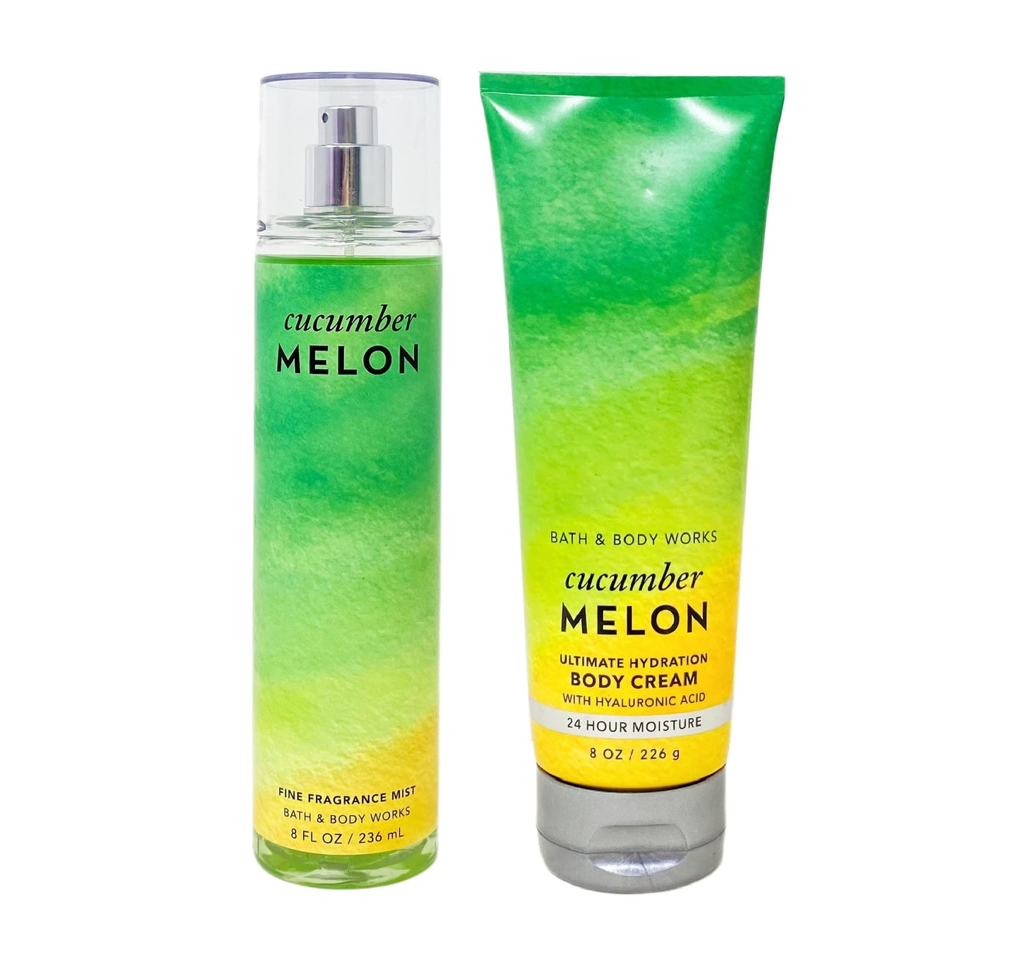 Bath & Body Works Cucumber Melon 2 Piece Bundle – Fragrance Mist & Body Cream