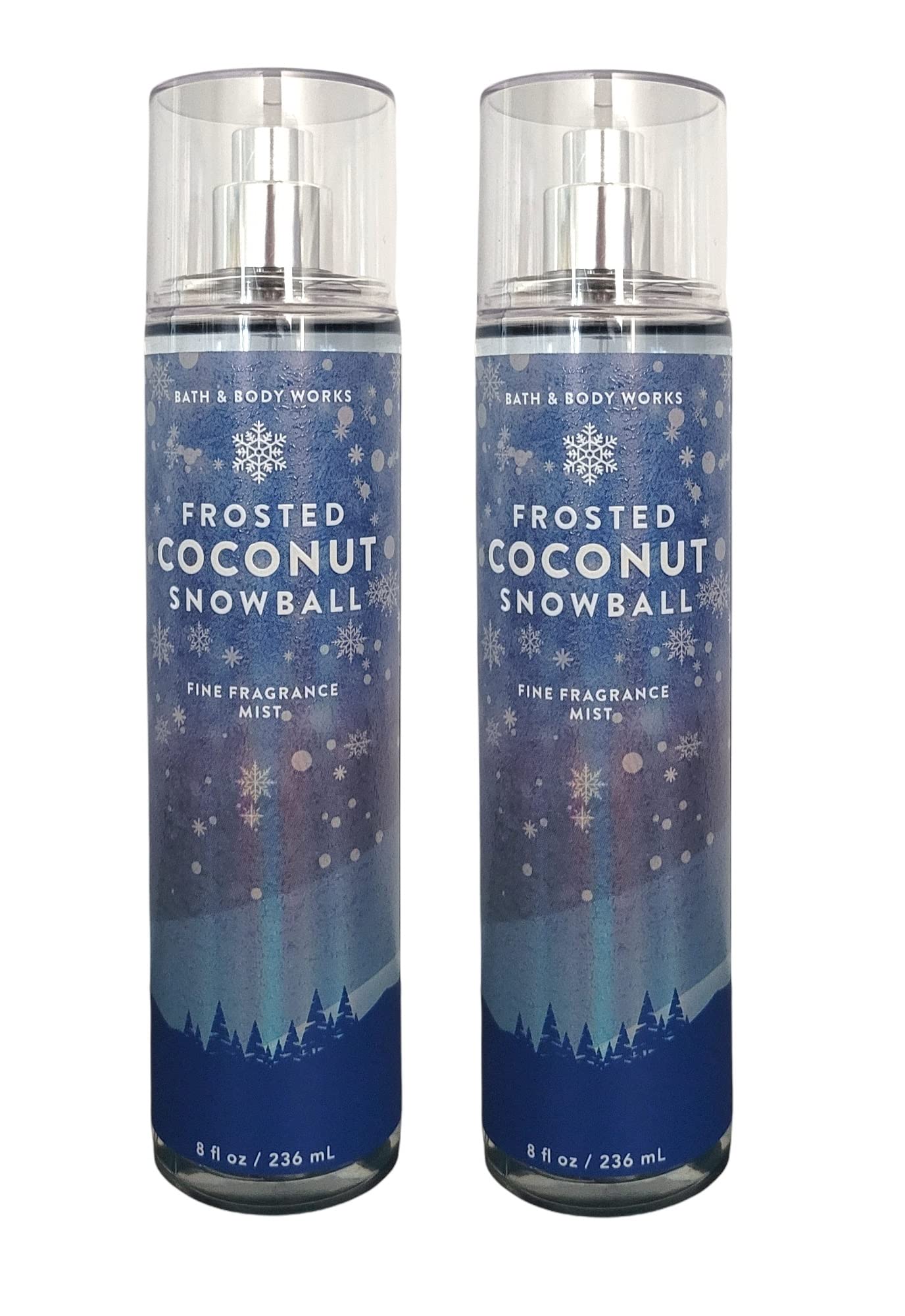Bath & Body Works Frosted Coconut Snowball Fine Fragrance Body Mist Gift Set – Value Pack (2)