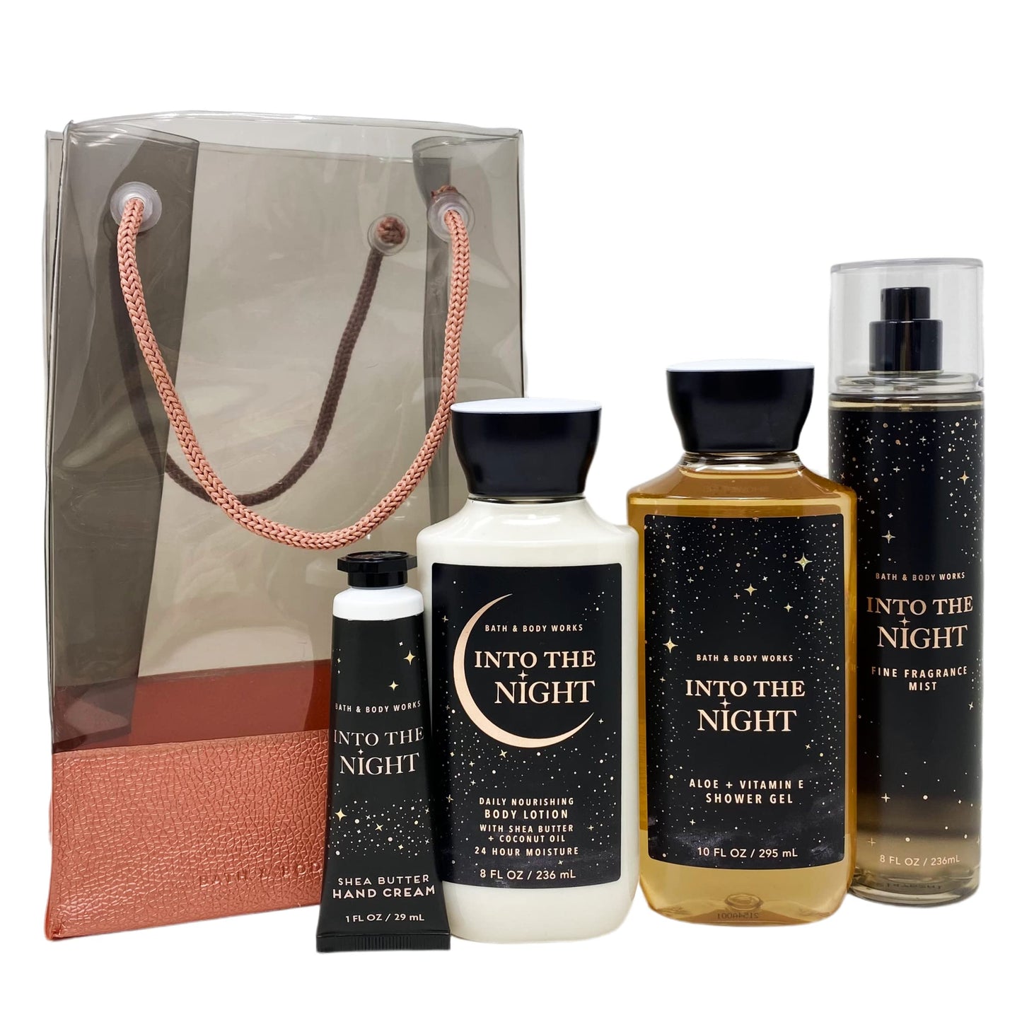 Bath & Body Works Into The Night Gift Bag Set — Lotion, Shower Gel, Mist & Hand Cream