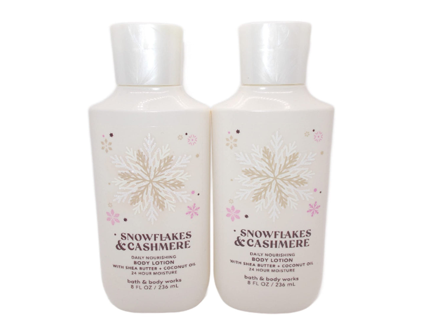 Bath & Body Works Snowflakes & Cashmere 2-Pack Body Lotion Set – 8 oz Each