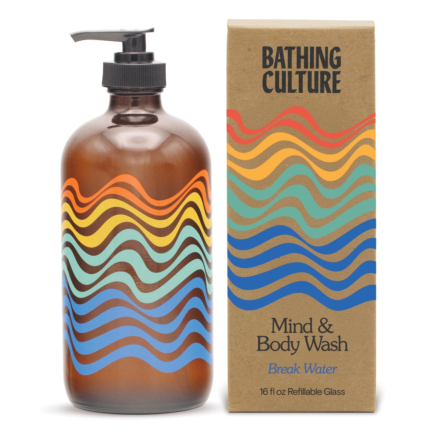 Bathing Culture Organic Mind + Body Wash – Break Water, Cathedral Grove, 16 oz, Vegan & Biodegradable