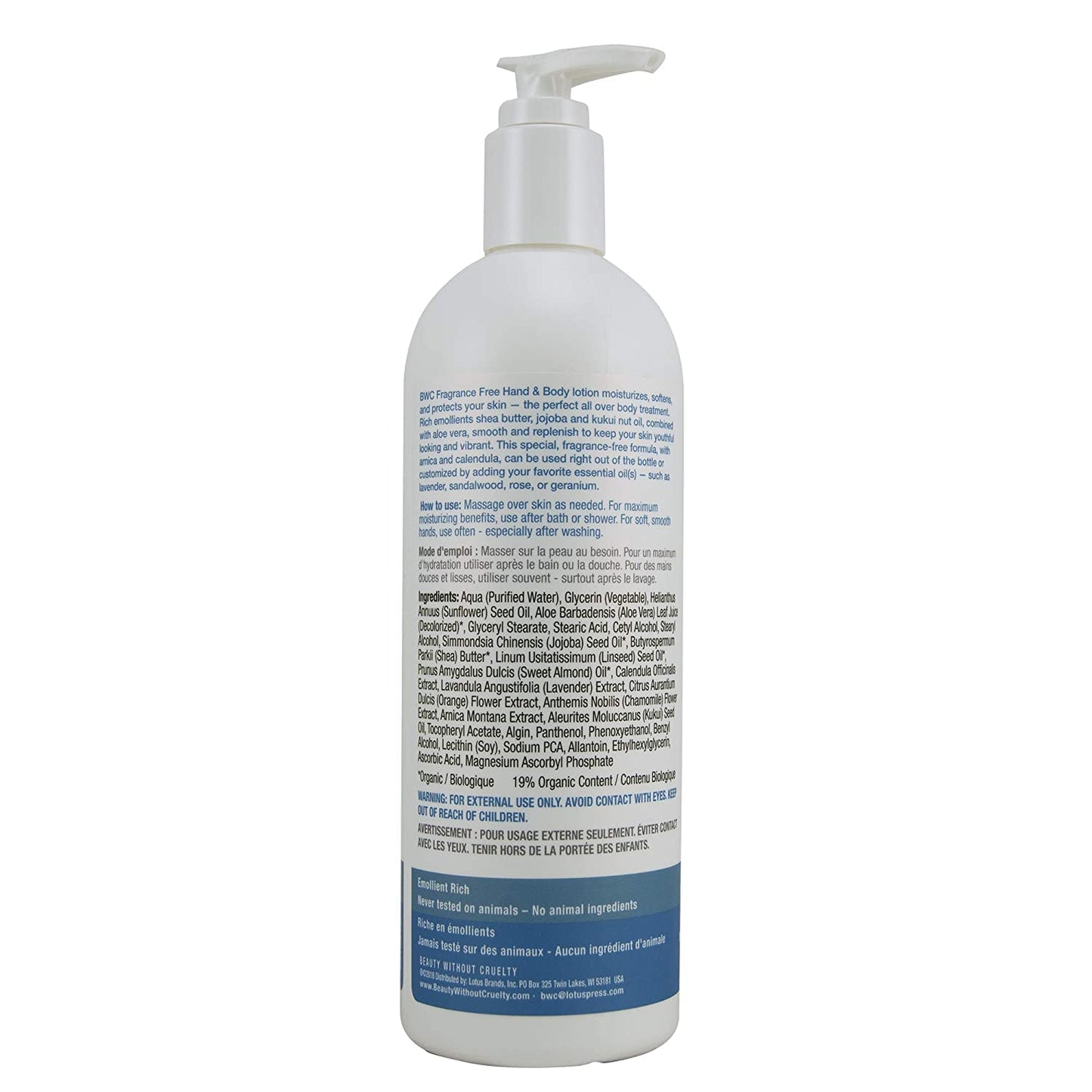 Beauty Without Cruelty Botanical Lotion Fragrance Free – 16 oz, 2 Pack