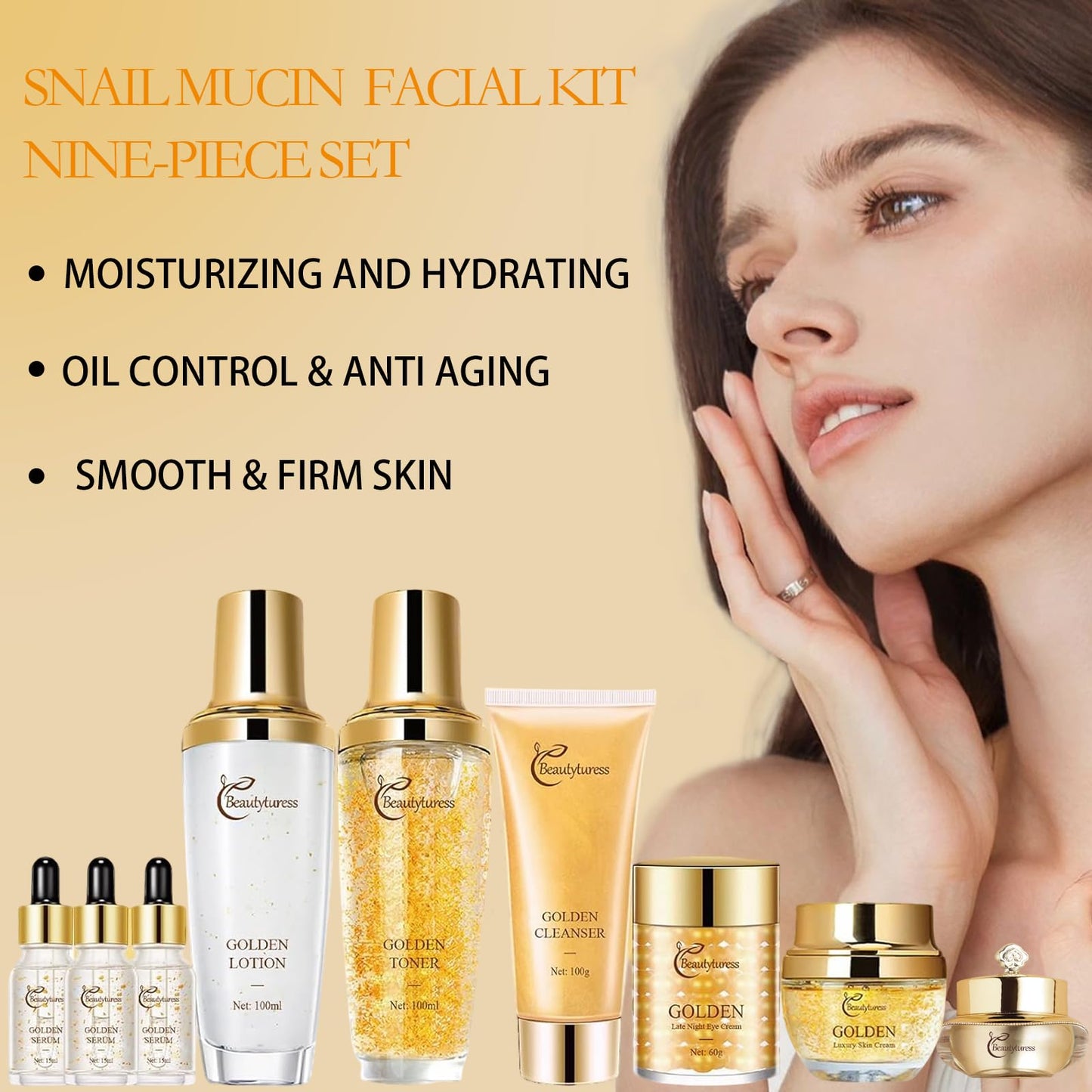 BEAUTYTURESS Snail Mucin Skincare Set – Deep Hydration for All Skin Types
