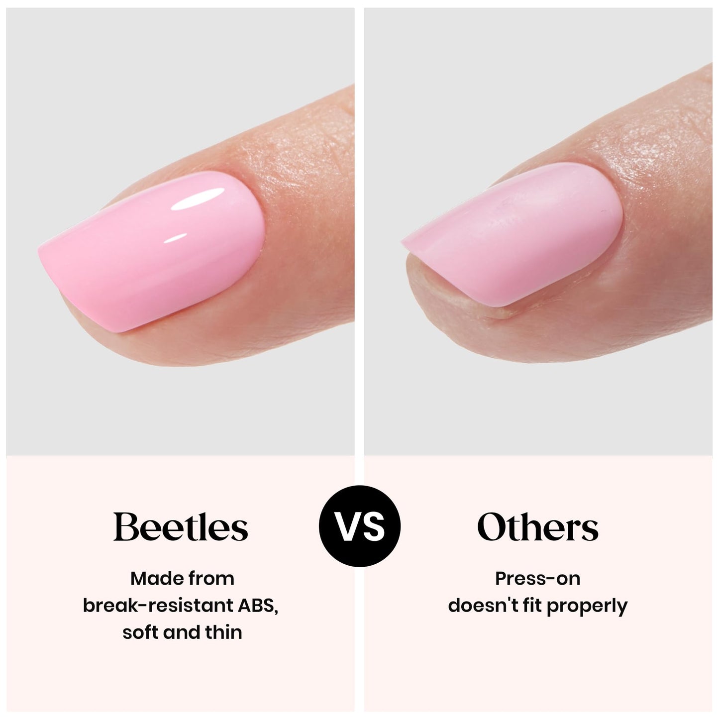 Beetles Press On Nails Kit Rainbow Gleam – 720 Pcs, 24 Colors, Short Almond, Matte & Glossy