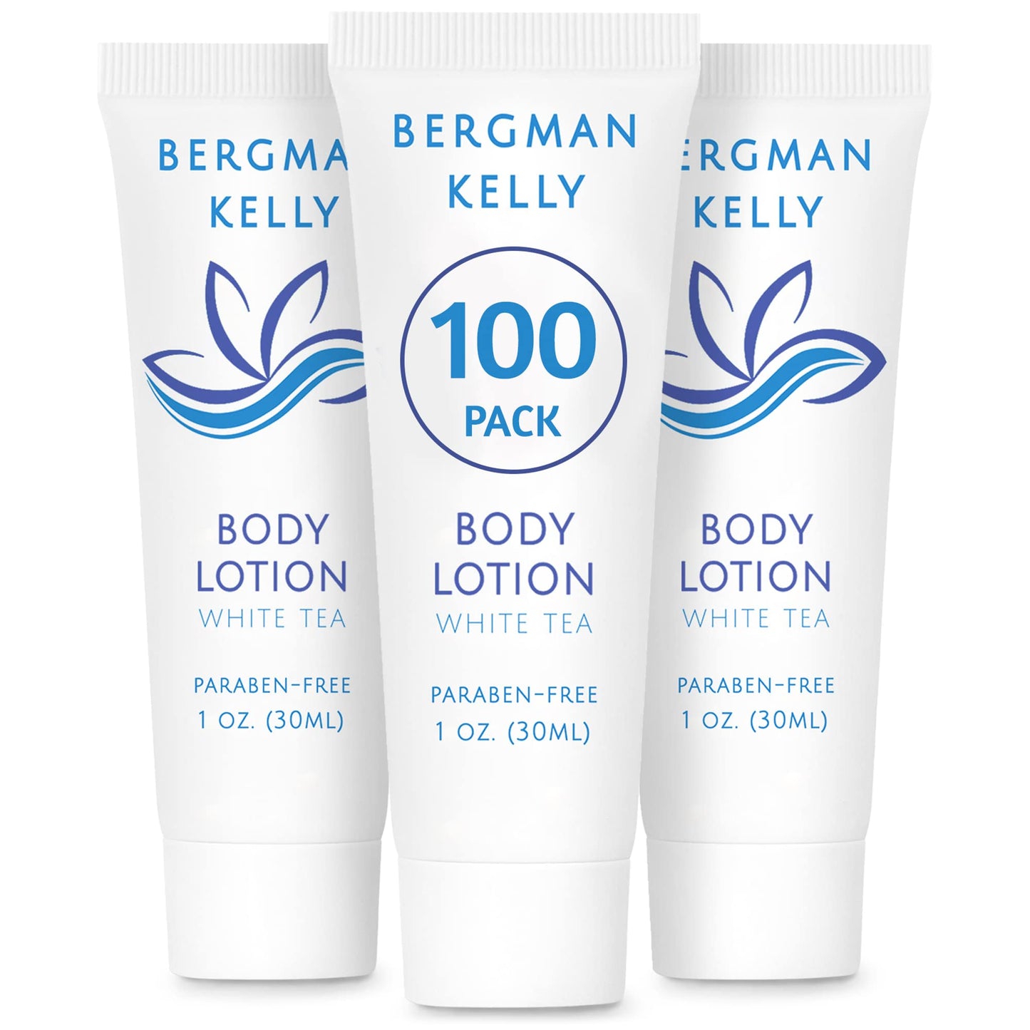 BERGMAN KELLY Travel Size Lotion 1 oz | 100 Pack White Tea – Bulk Guest Amenities