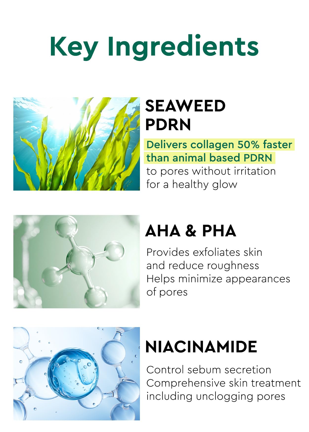 BE+WANTS Seaweed PDRN Peel-Off Jelly Mask – Exfoliating AHA/BHA Niacinamide, Pore-Minimizing, 3.38 fl oz