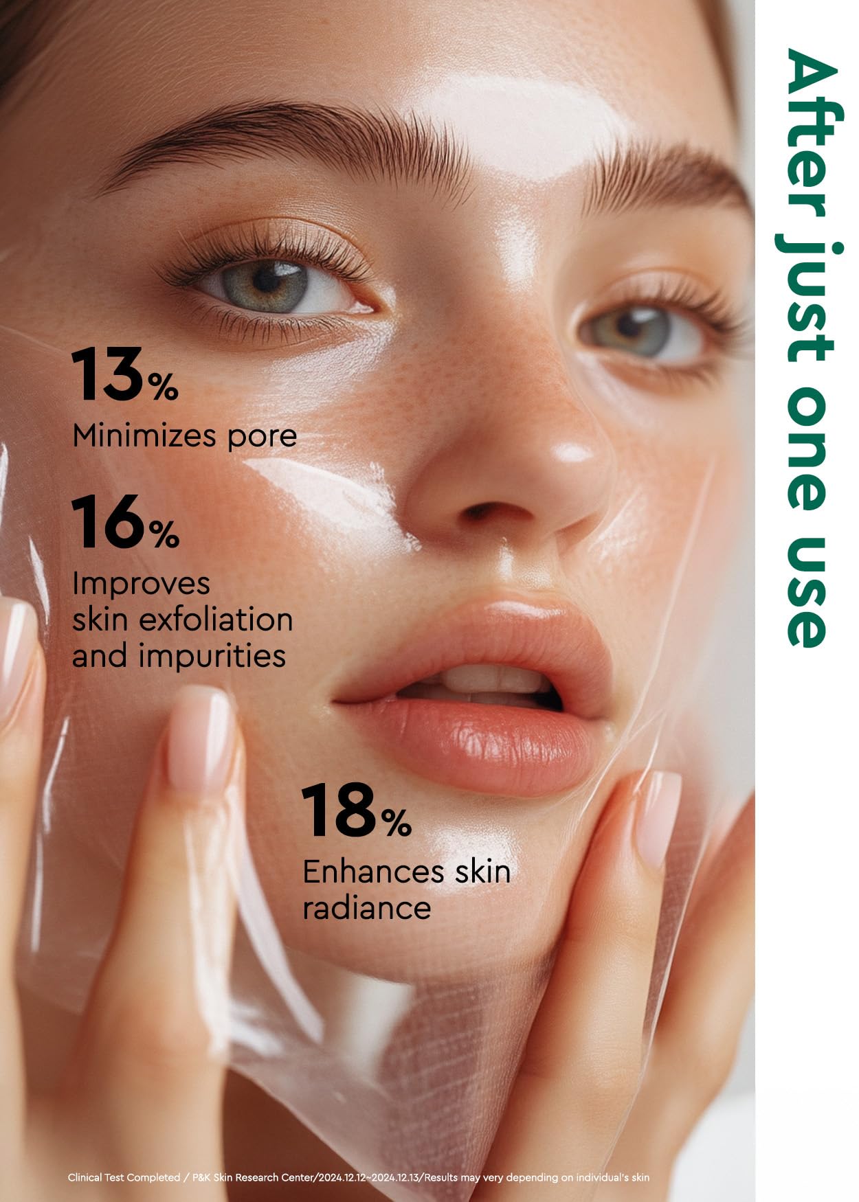 BE+WANTS Seaweed PDRN Peel-Off Jelly Mask – Exfoliating AHA/BHA Niacinamide, Pore-Minimizing, 3.38 fl oz